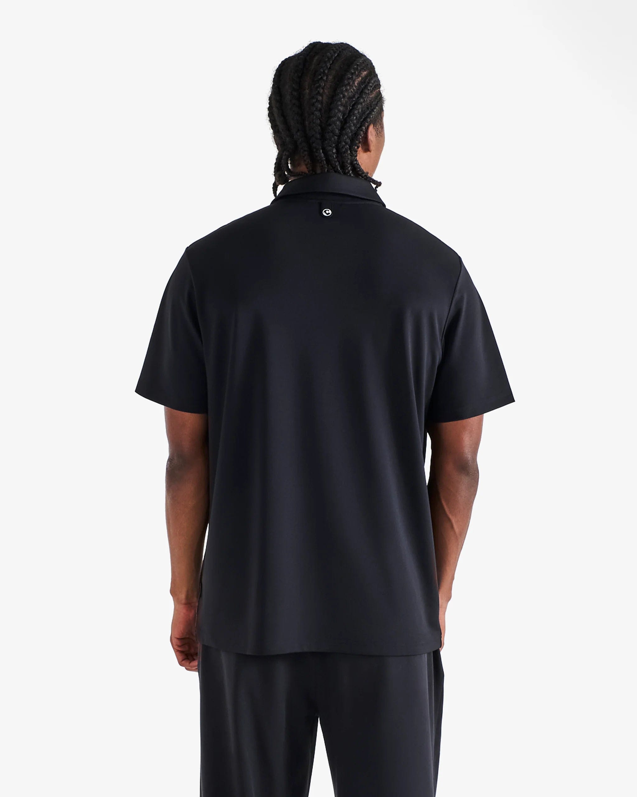 Malbon Golf Fairway Polo Black Polo