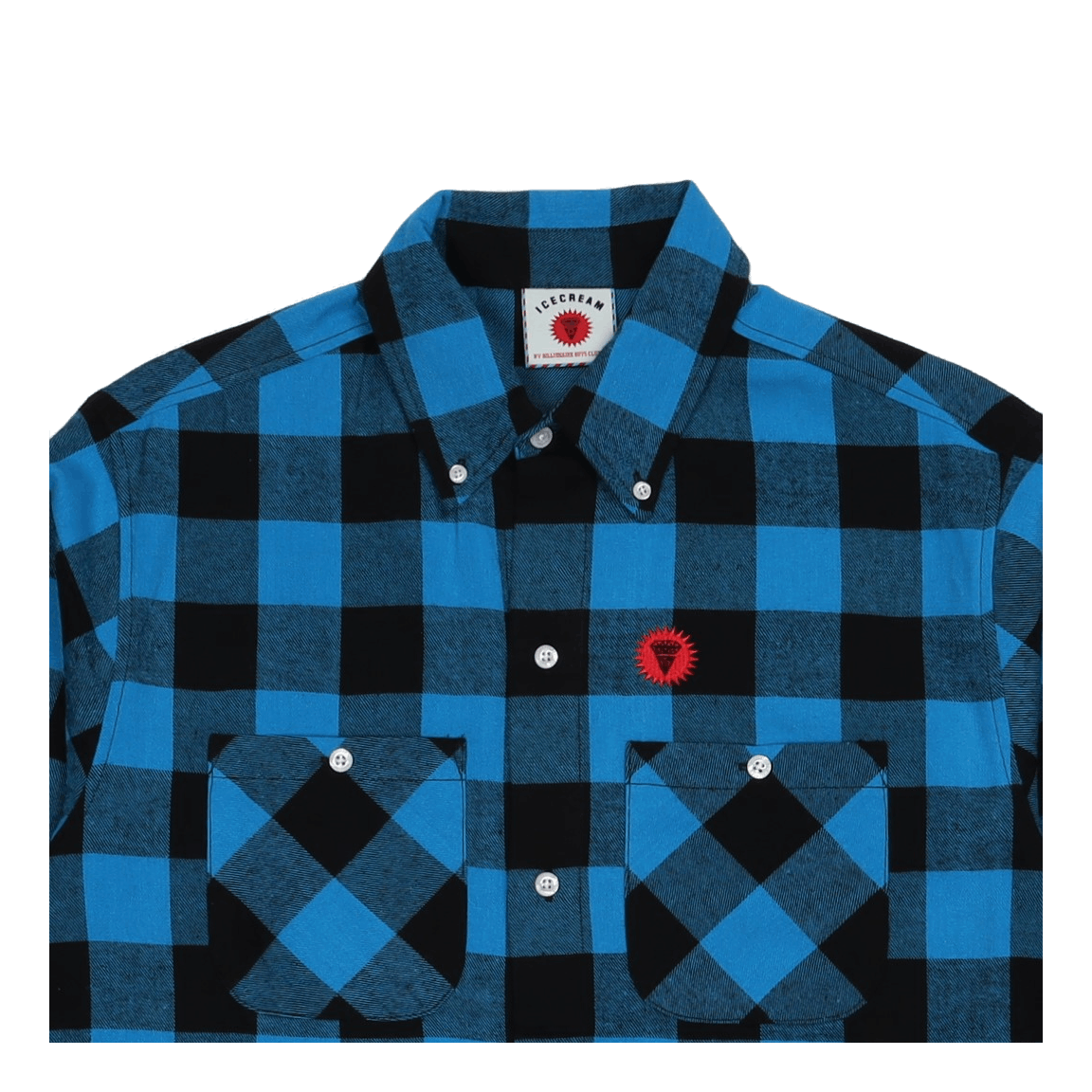Icecream Check Flannel Shirt Blue