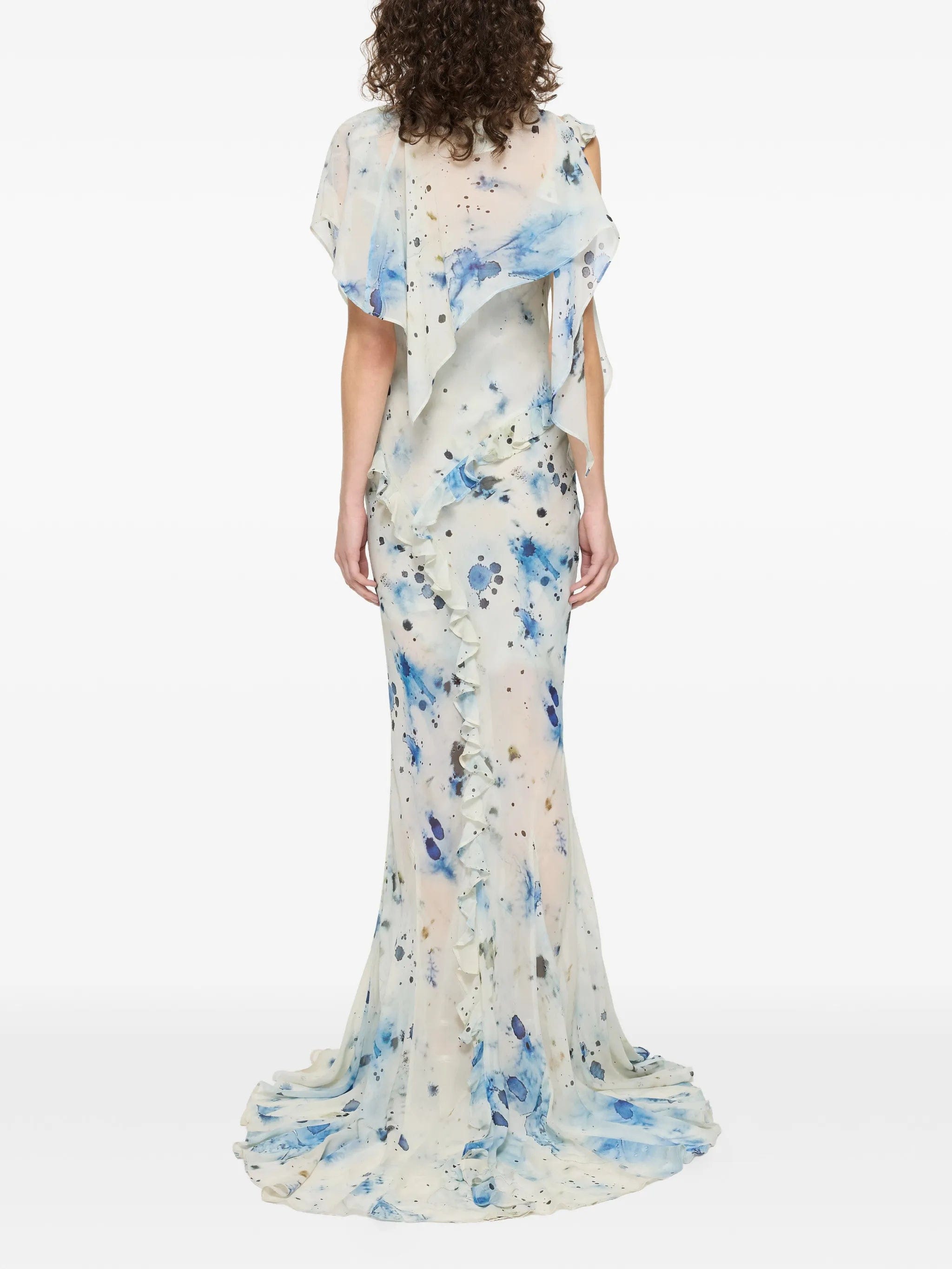 Paris Georgia ruffled printed maxi dress