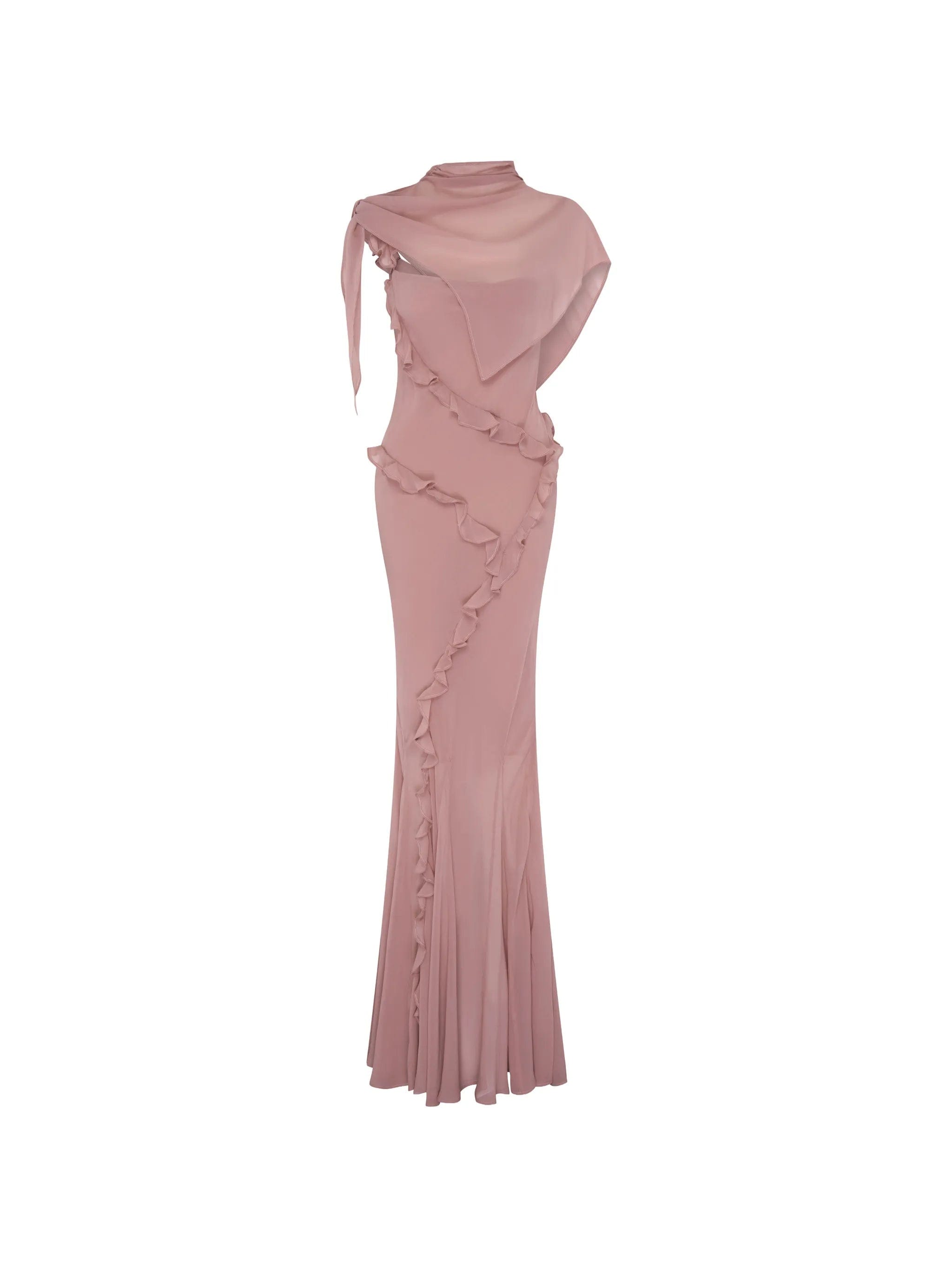 Paris Georgia ruffled maxi dress