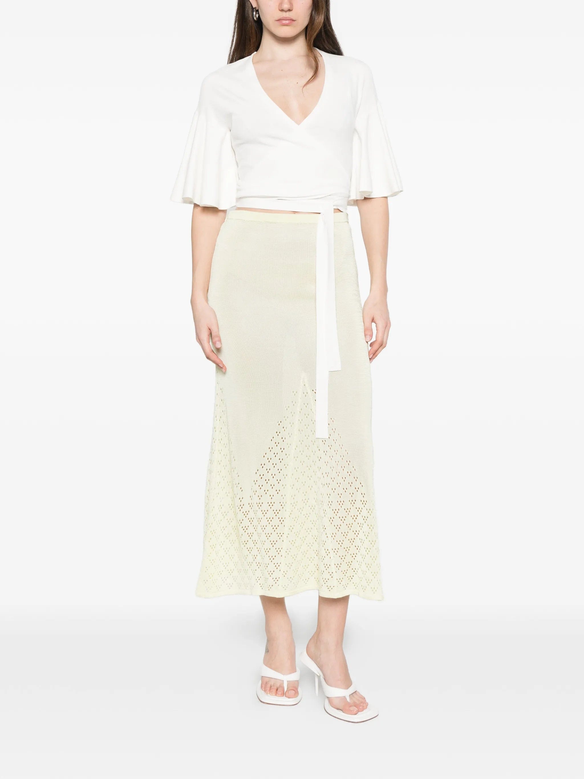 Paris Georgia Amelia openwork midi skirt