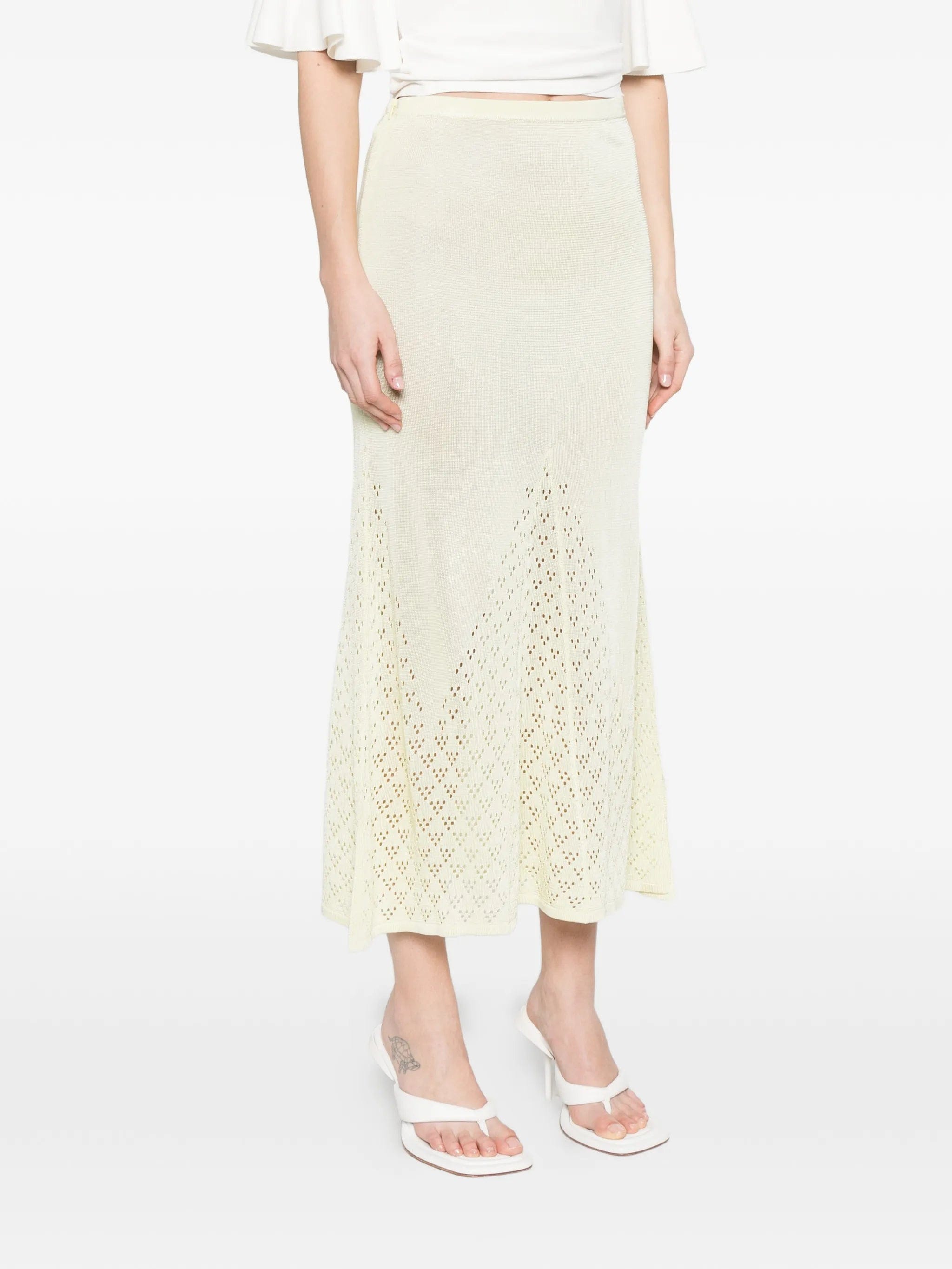 Paris Georgia Amelia openwork midi skirt