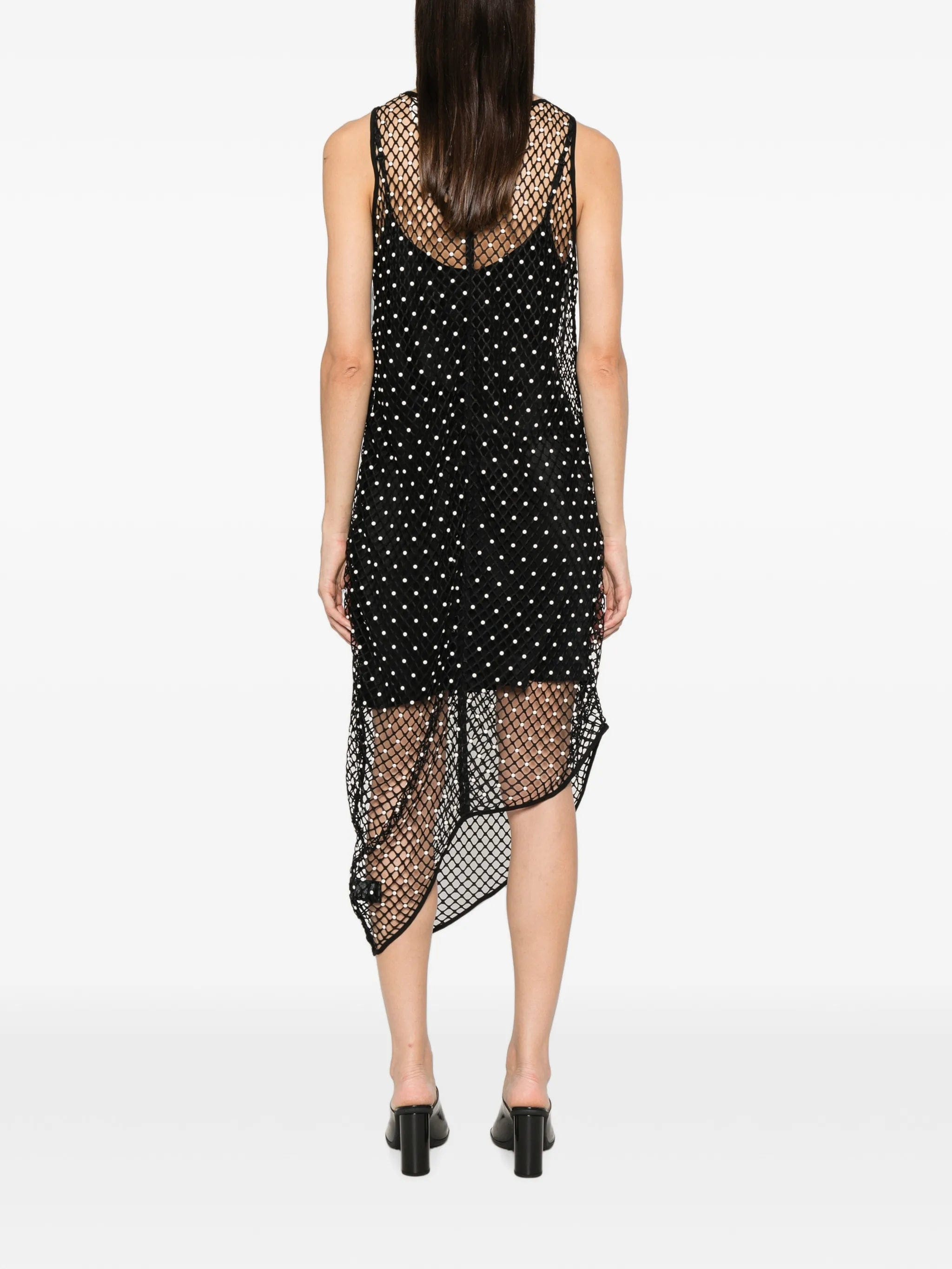 Paris Georgia pearl - embellished asymmetric midi dress