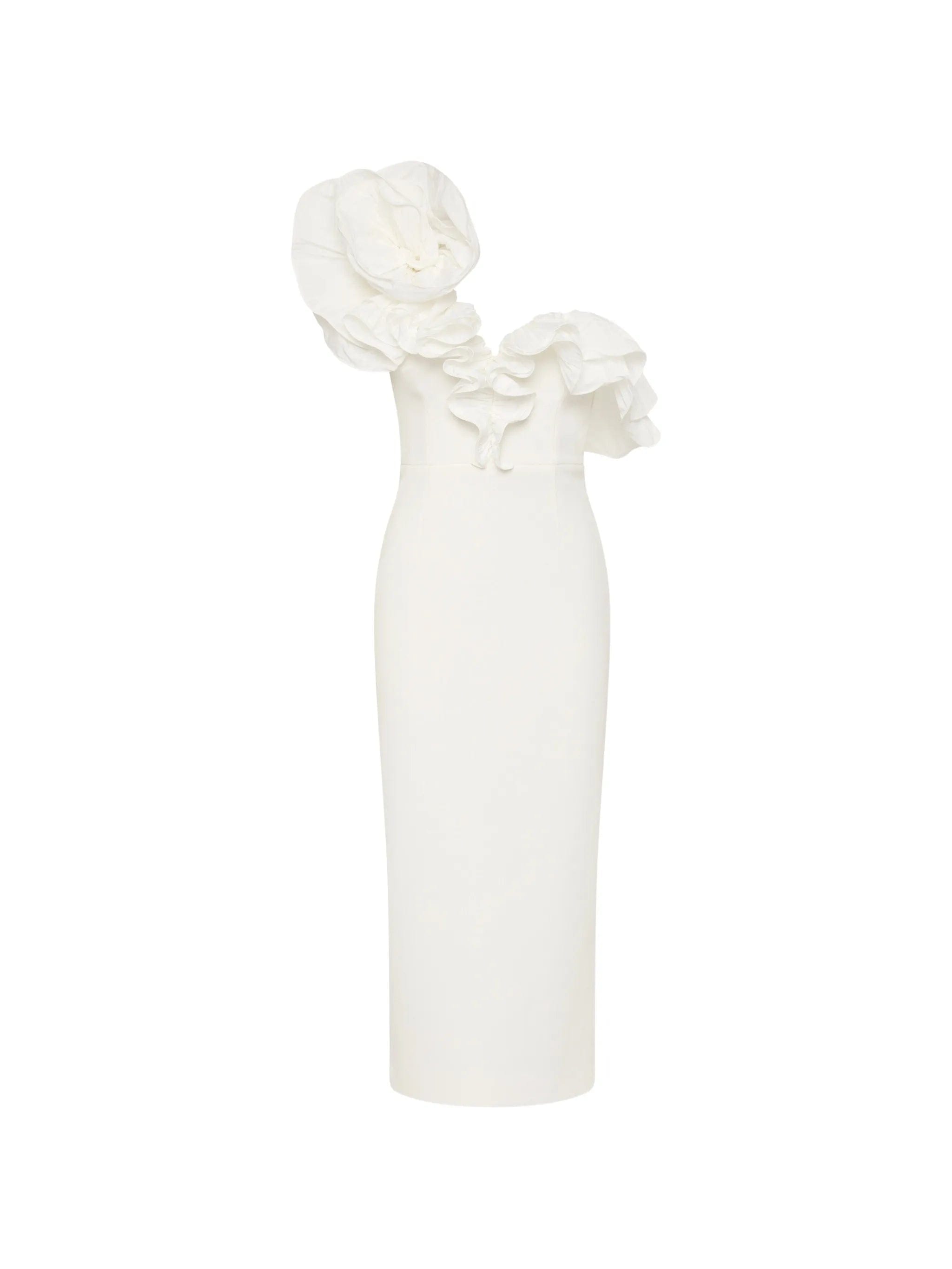 Rebecca Vallance Ozias ruffled midi dress