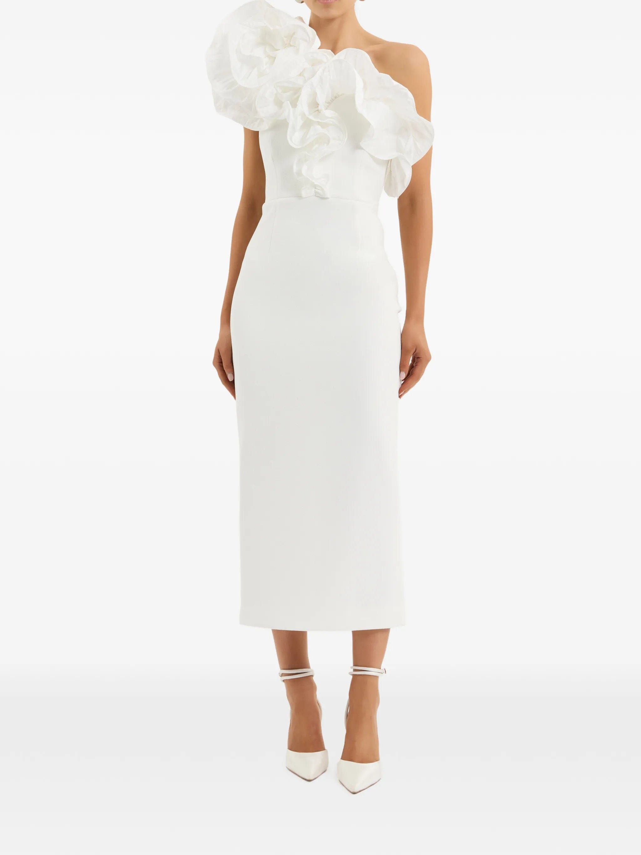 Rebecca Vallance Ozias ruffled midi dress
