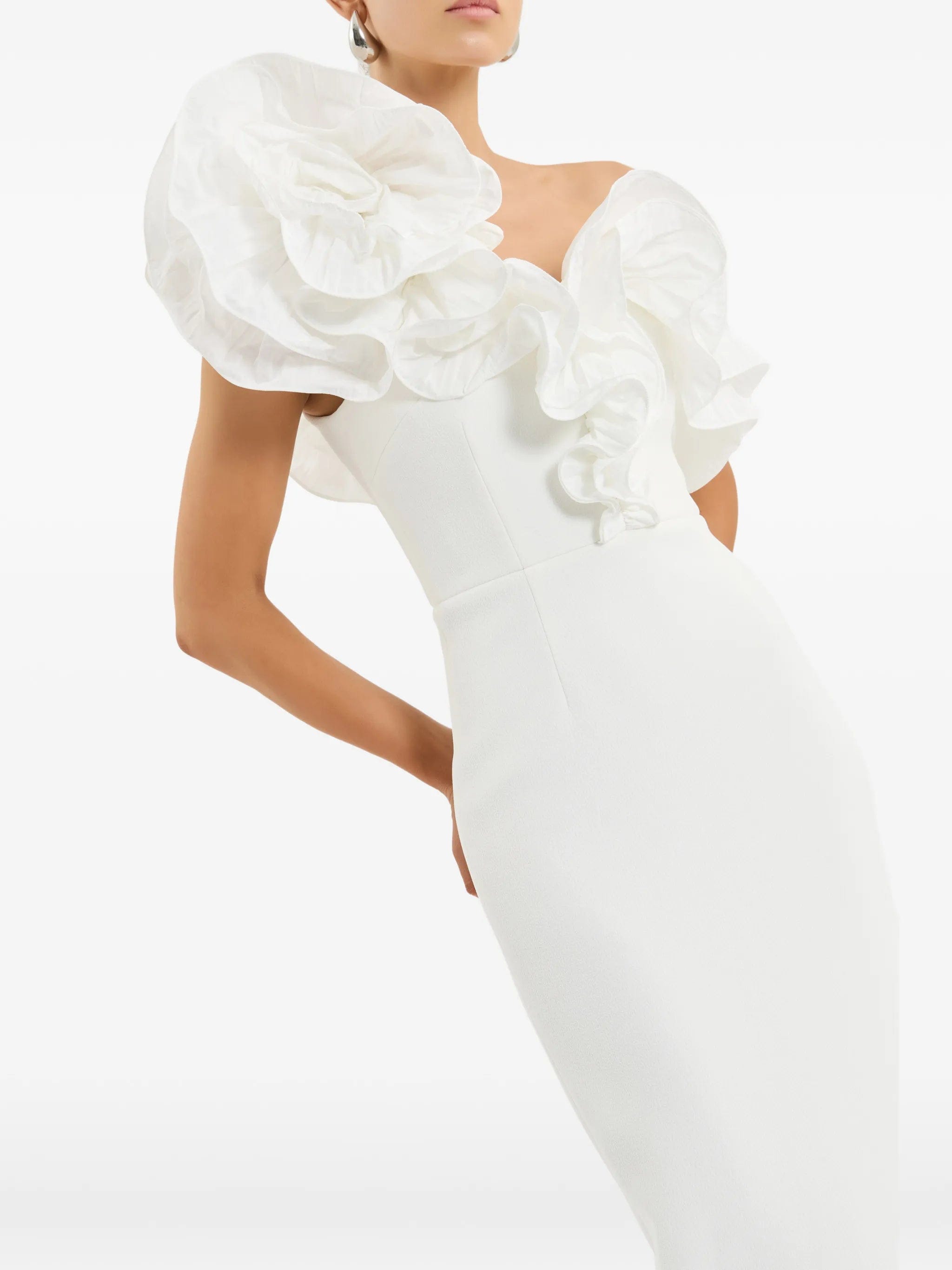 Rebecca Vallance Ozias ruffled midi dress
