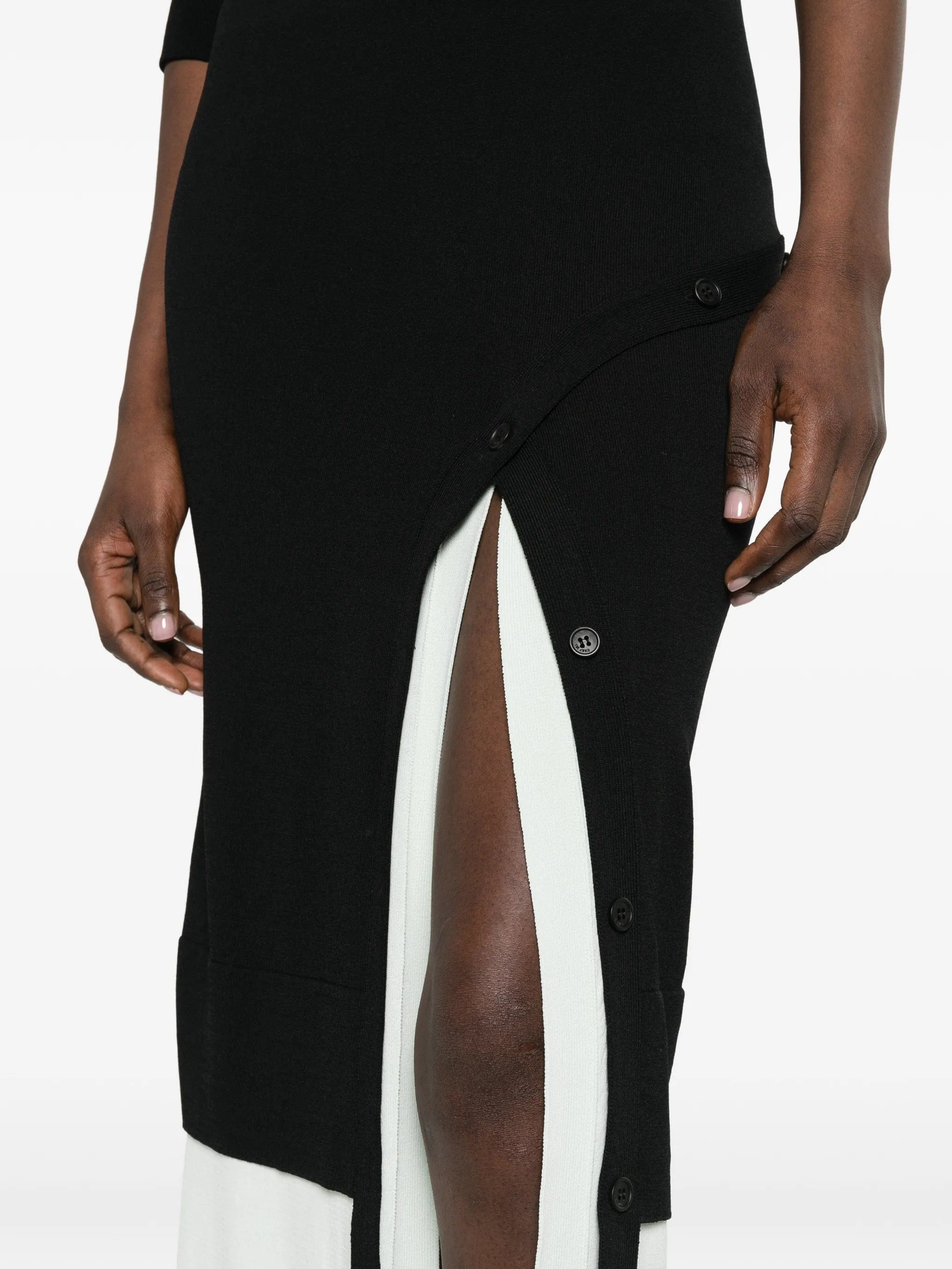 The Attico off - shoulder layered maxi dress