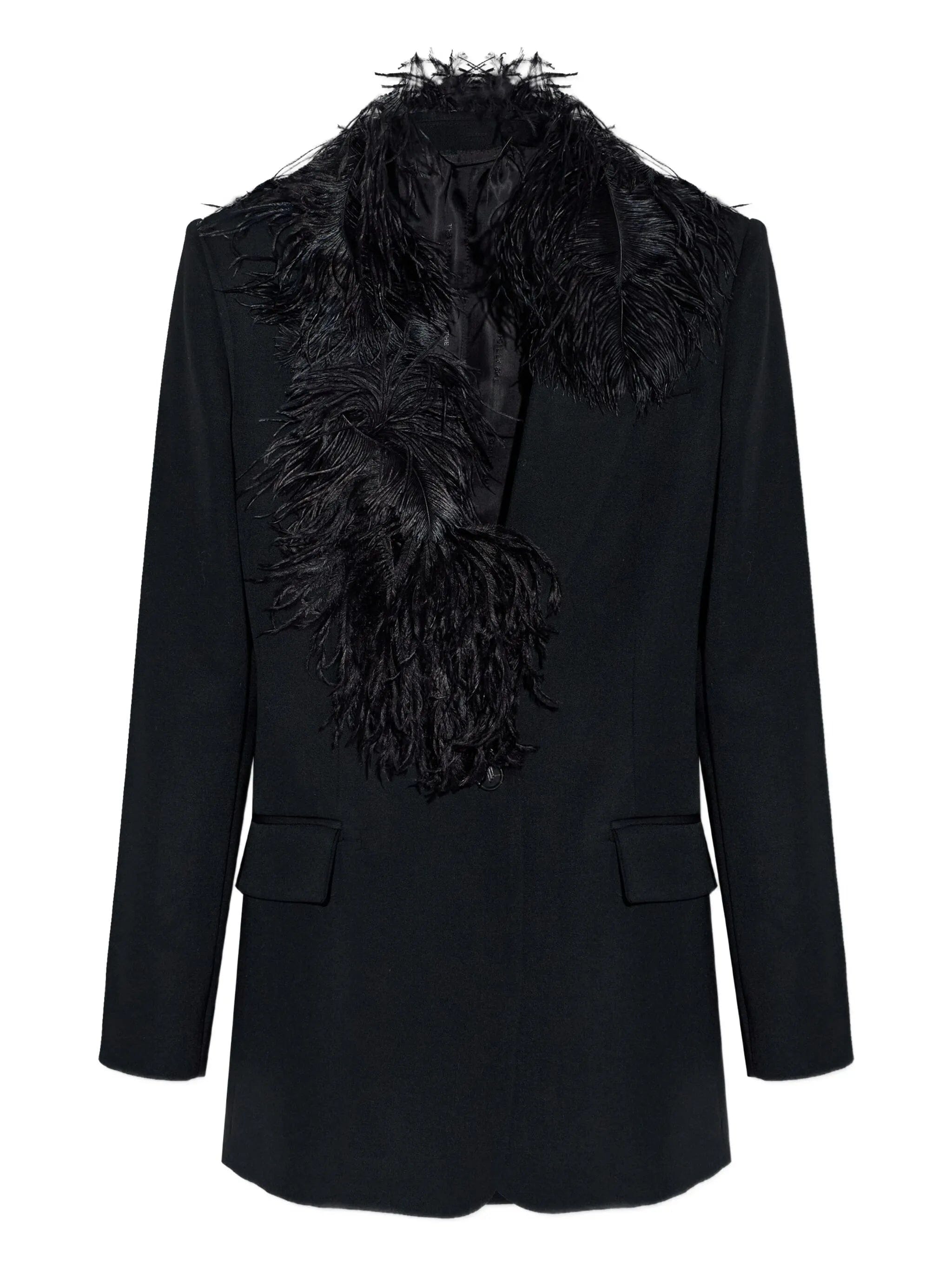 The Attico feather trim blazer