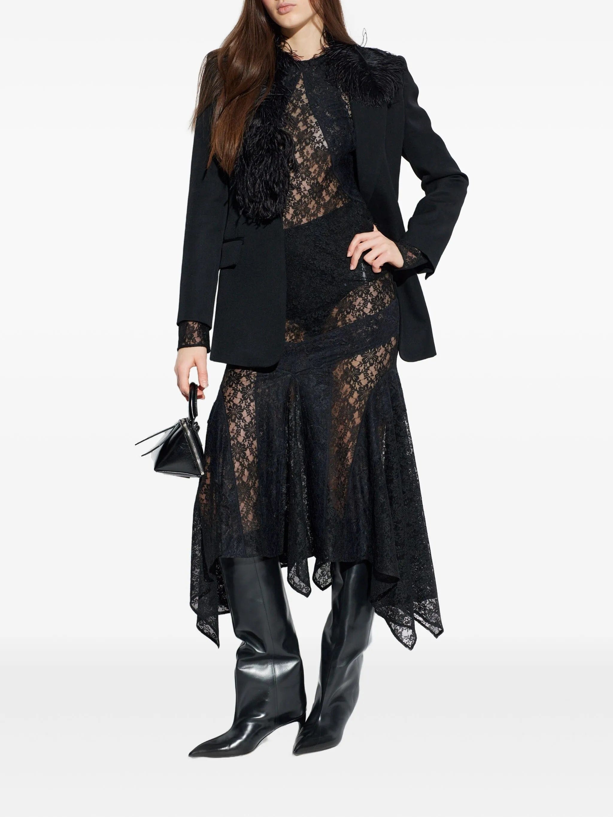 The Attico feather trim blazer