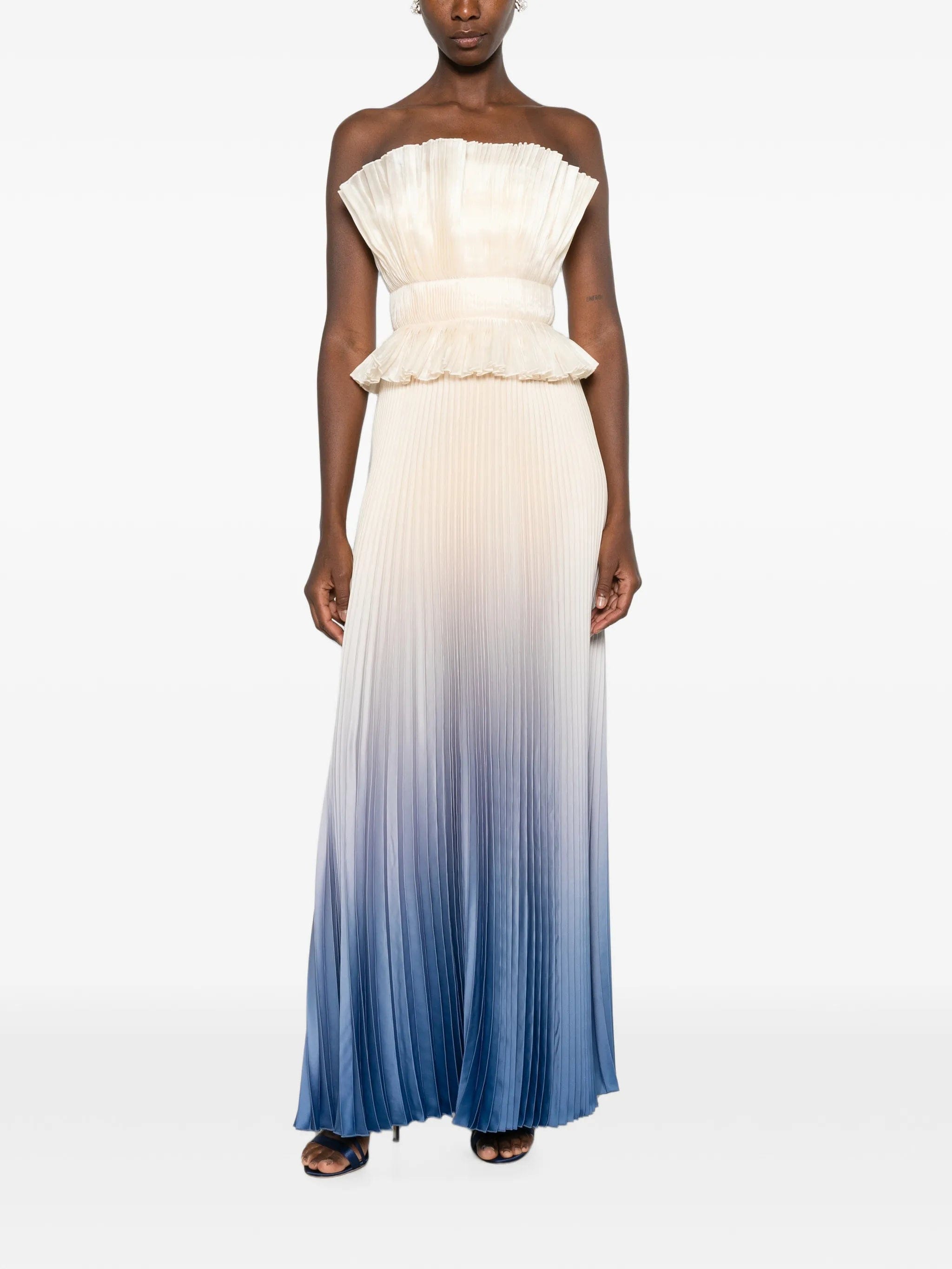 L'IDÉE Masquerade pleated maxi dress