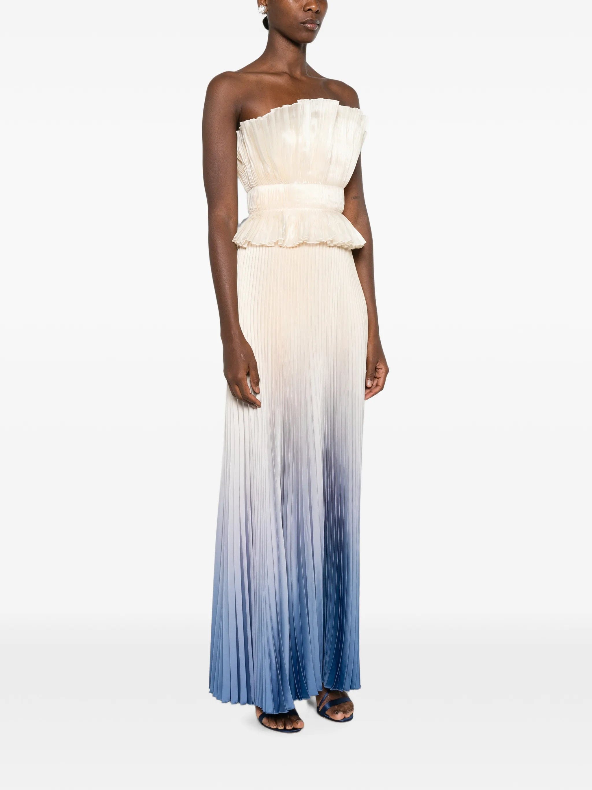 L'IDÉE Masquerade pleated maxi dress