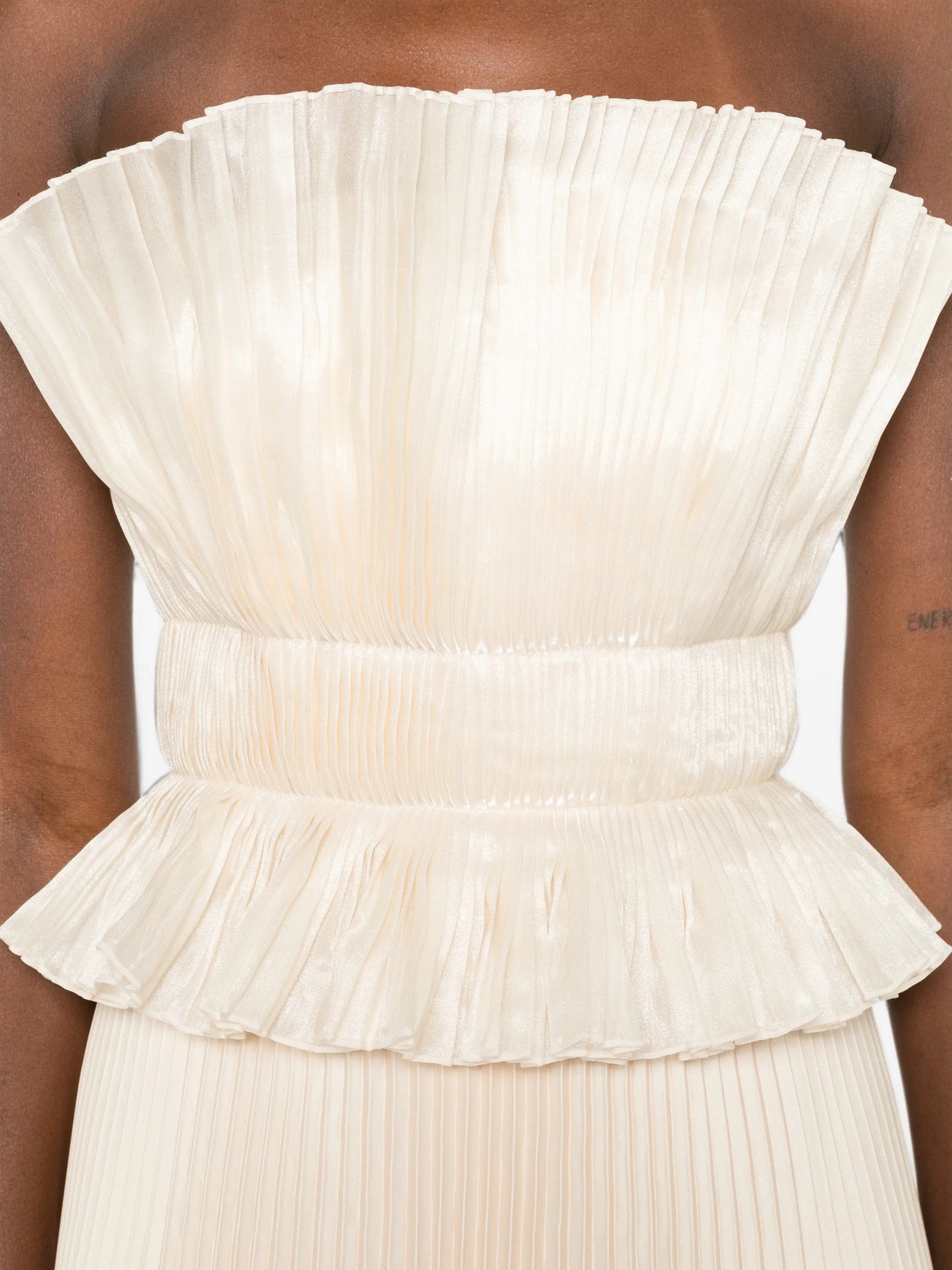 L'IDÉE Masquerade pleated maxi dress