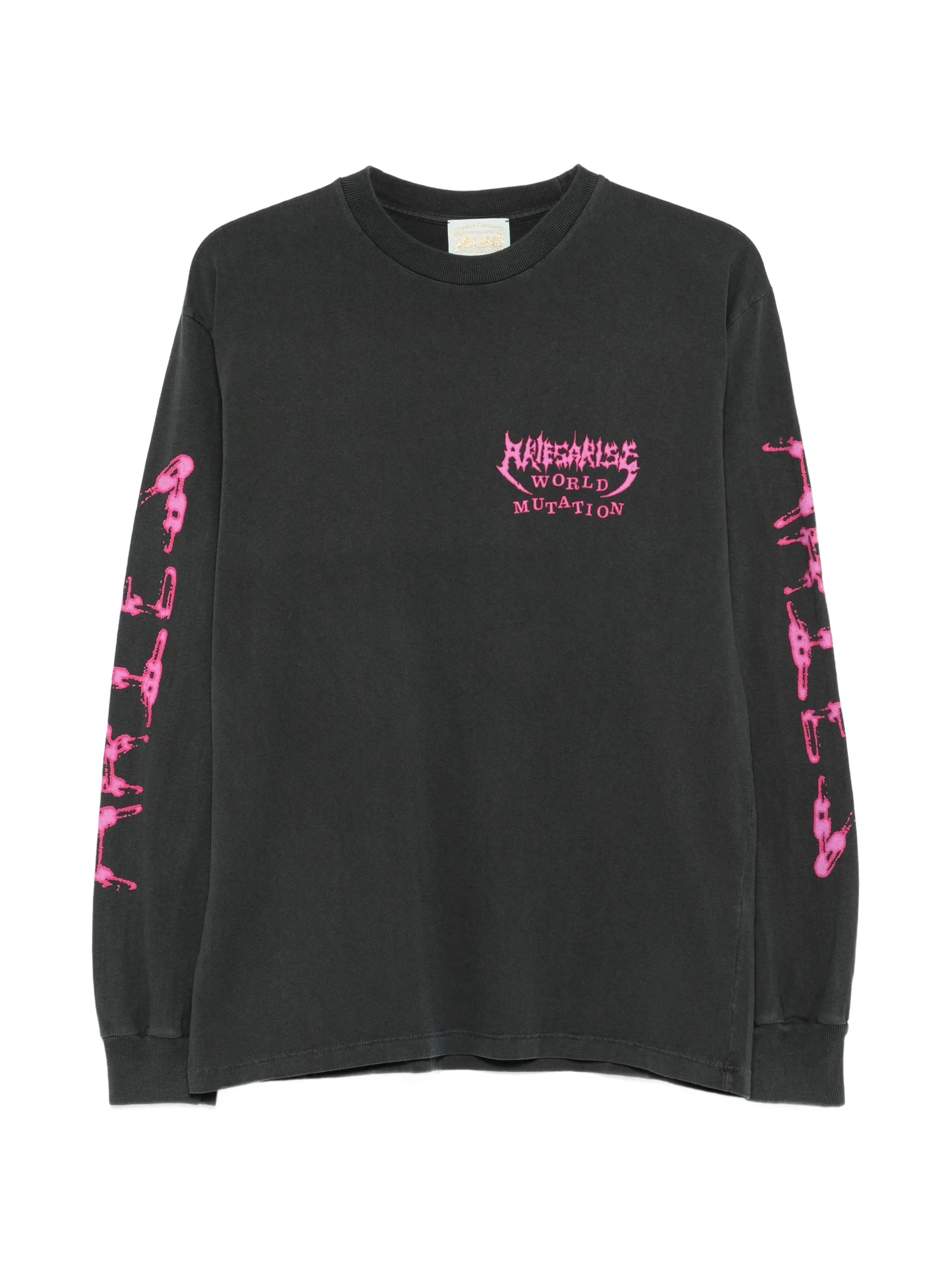 Aries Faded World Mutate long - sleeve T - shirt