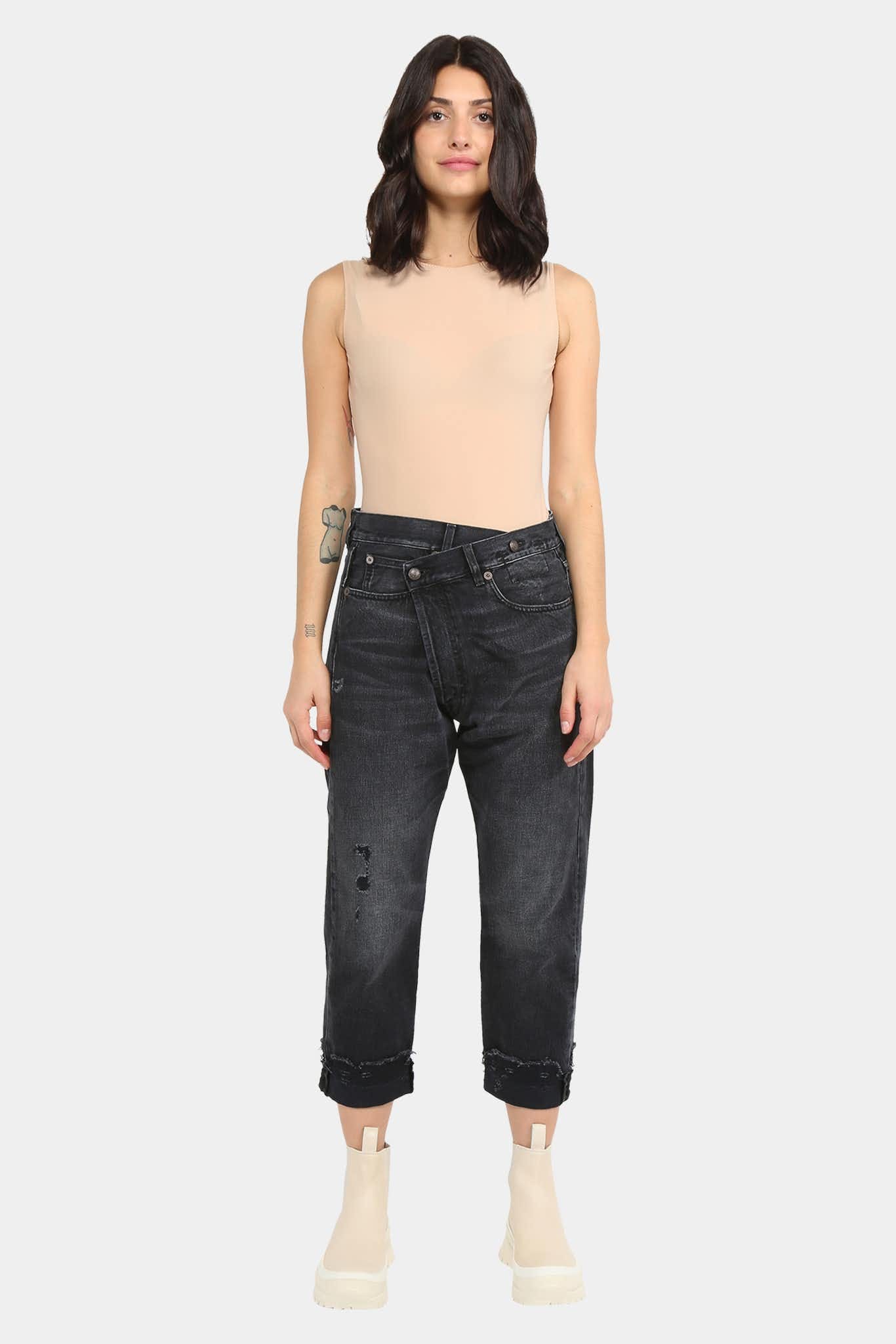 R13 Jean Jake Black en coton noir