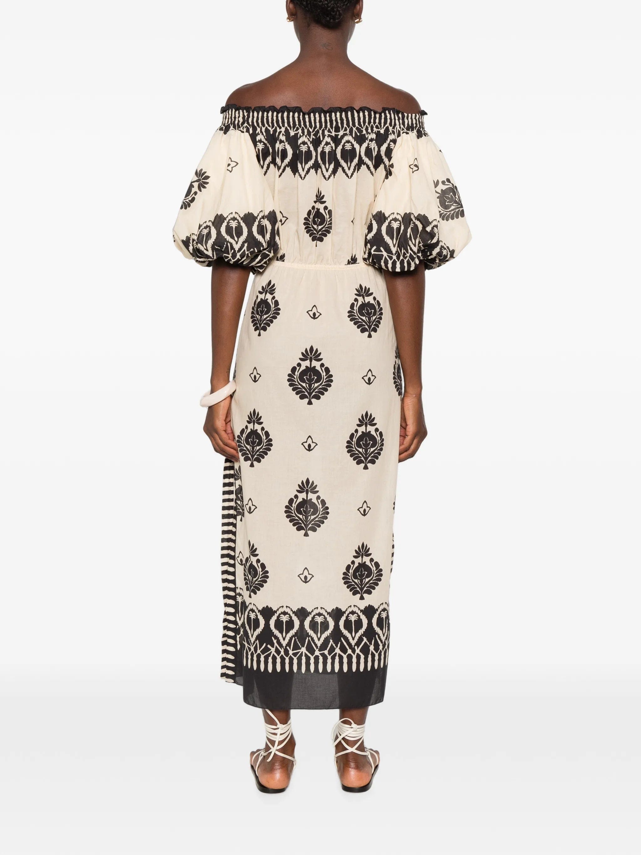 Johanna Ortiz Harbor Hues off - shoulder midi dress