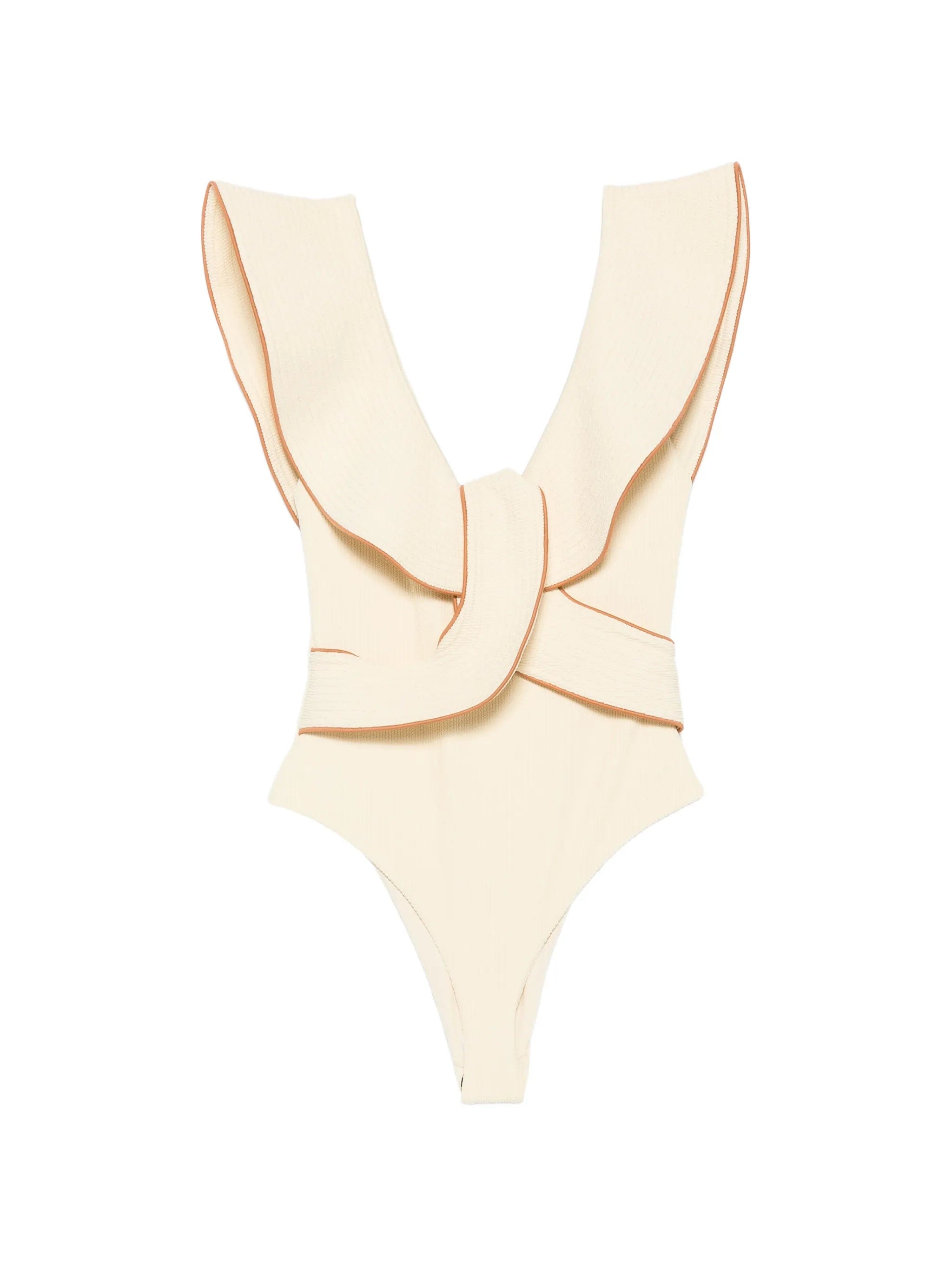 Johanna Ortiz Beaches crinkle ruffled - detail swimsuit