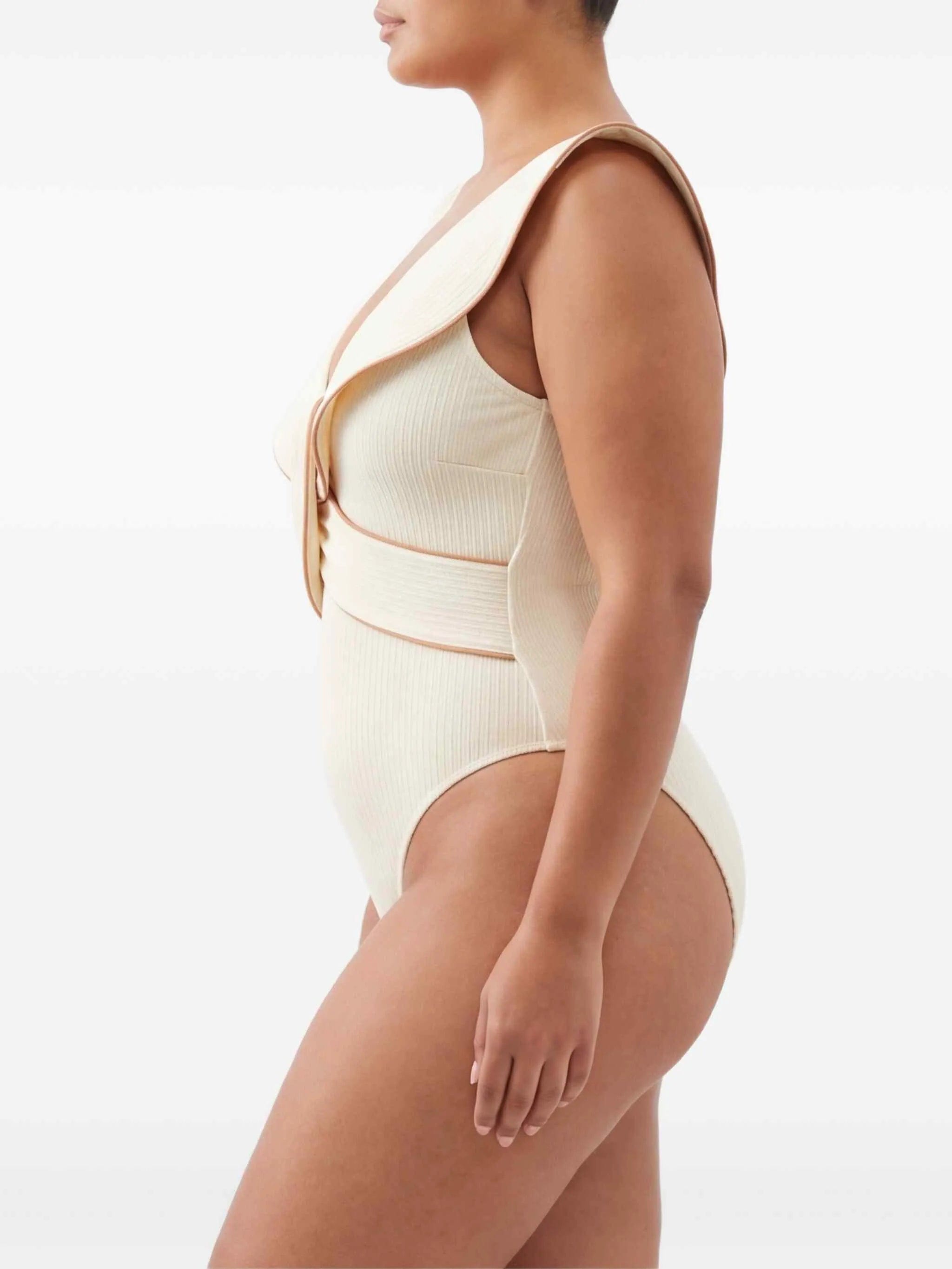 Johanna Ortiz Beaches crinkle ruffled - detail swimsuit
