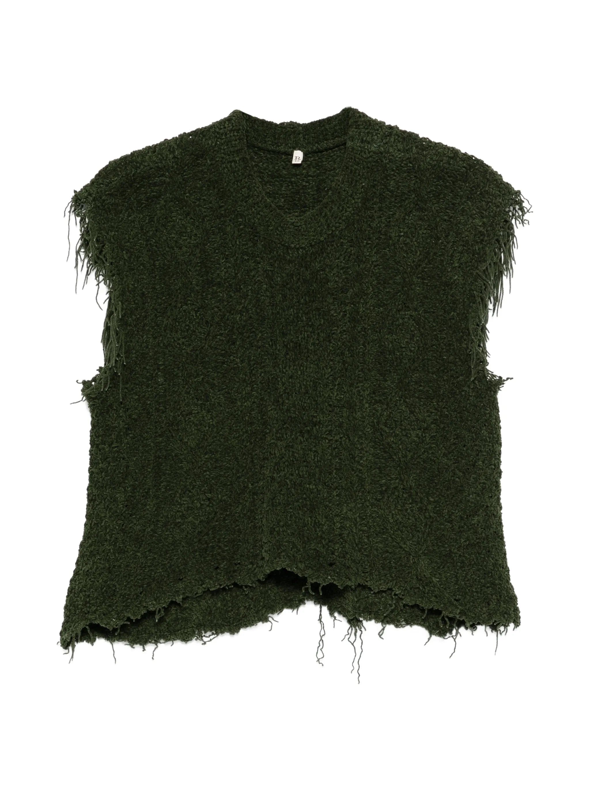 R13 cable knit vest