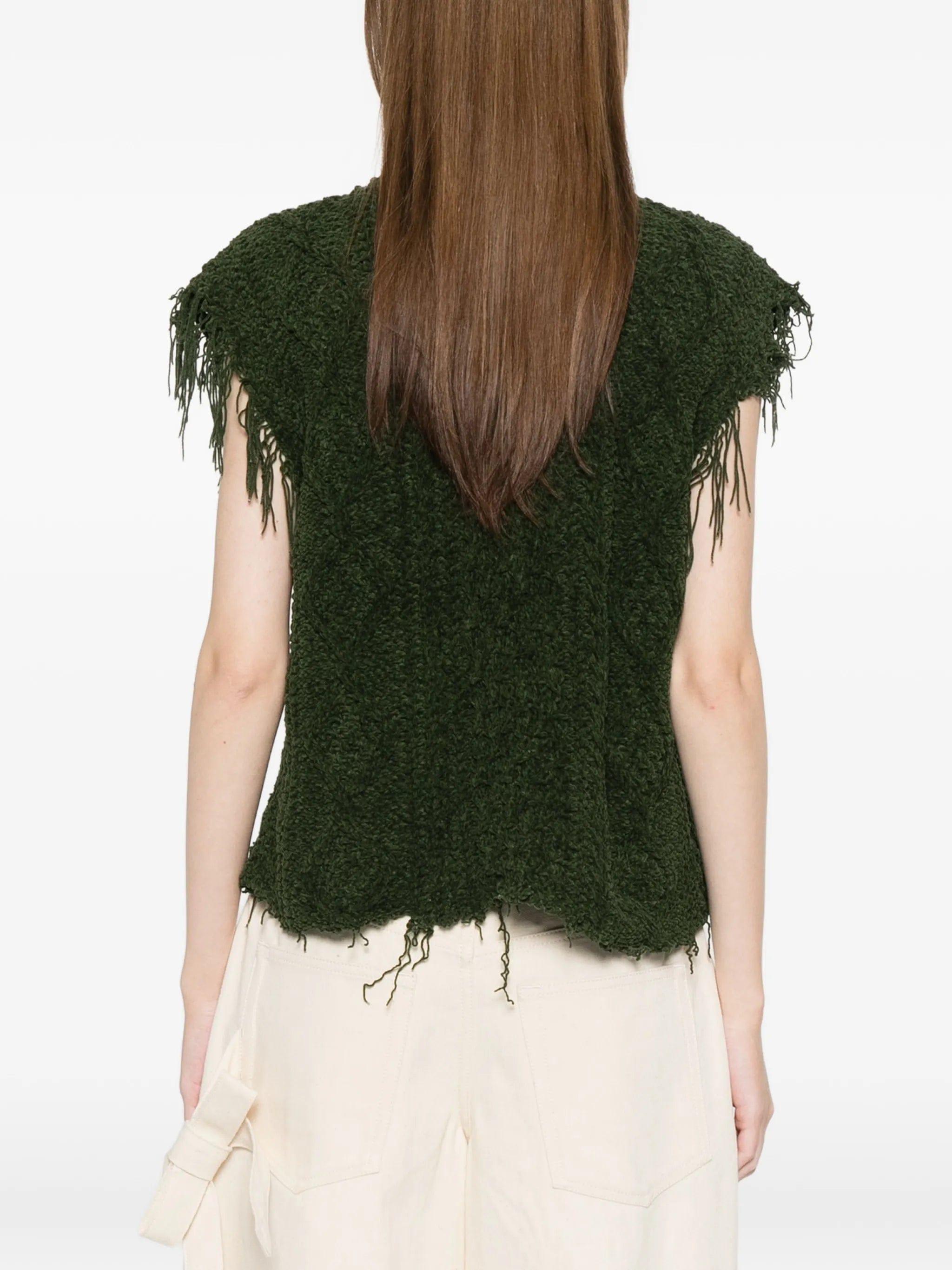 R13 cable knit vest