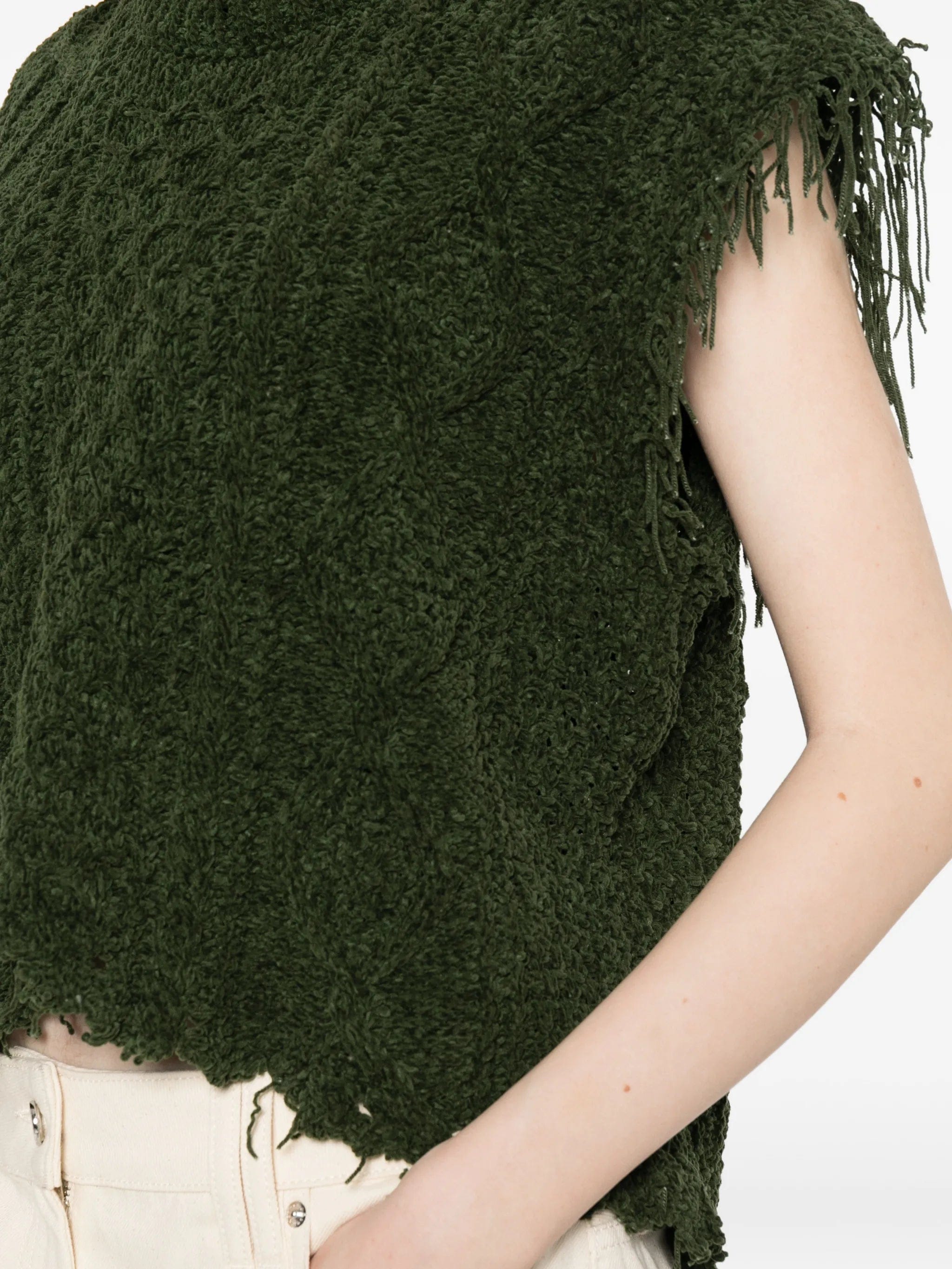 R13 cable knit vest