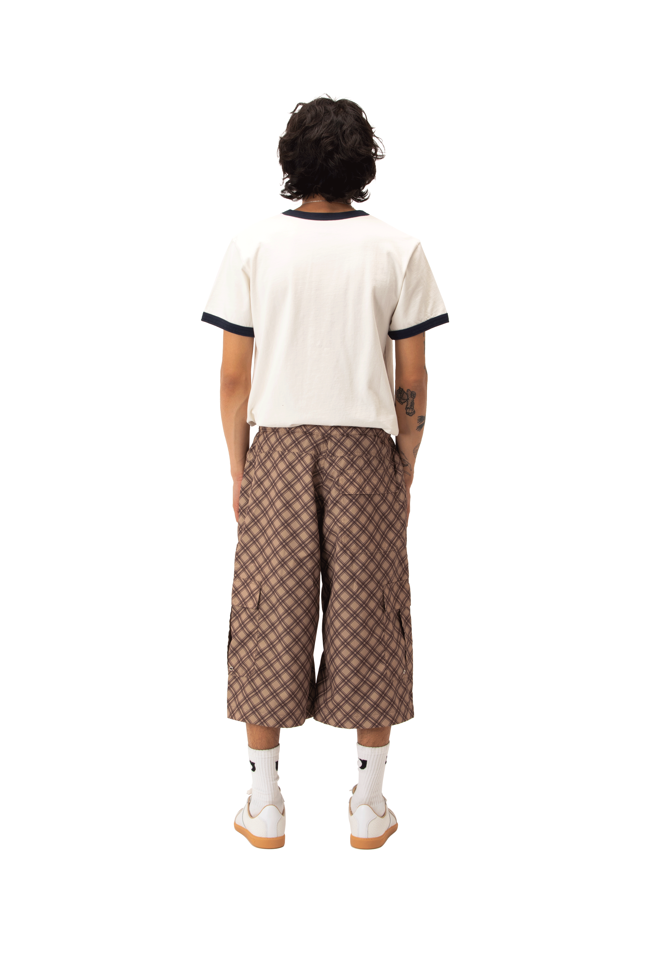 Rassvet Poly Tartan 3 Quarter Cargo Pan Woven