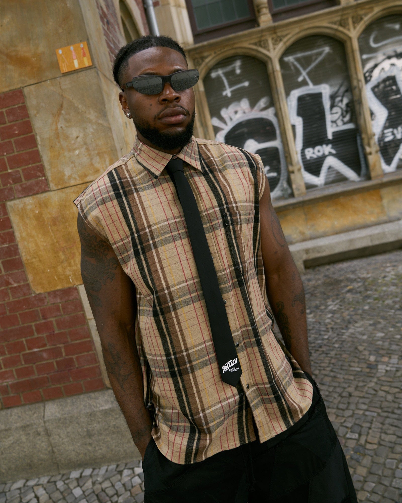 Vtmnts Flannel Sleeveless Shirt