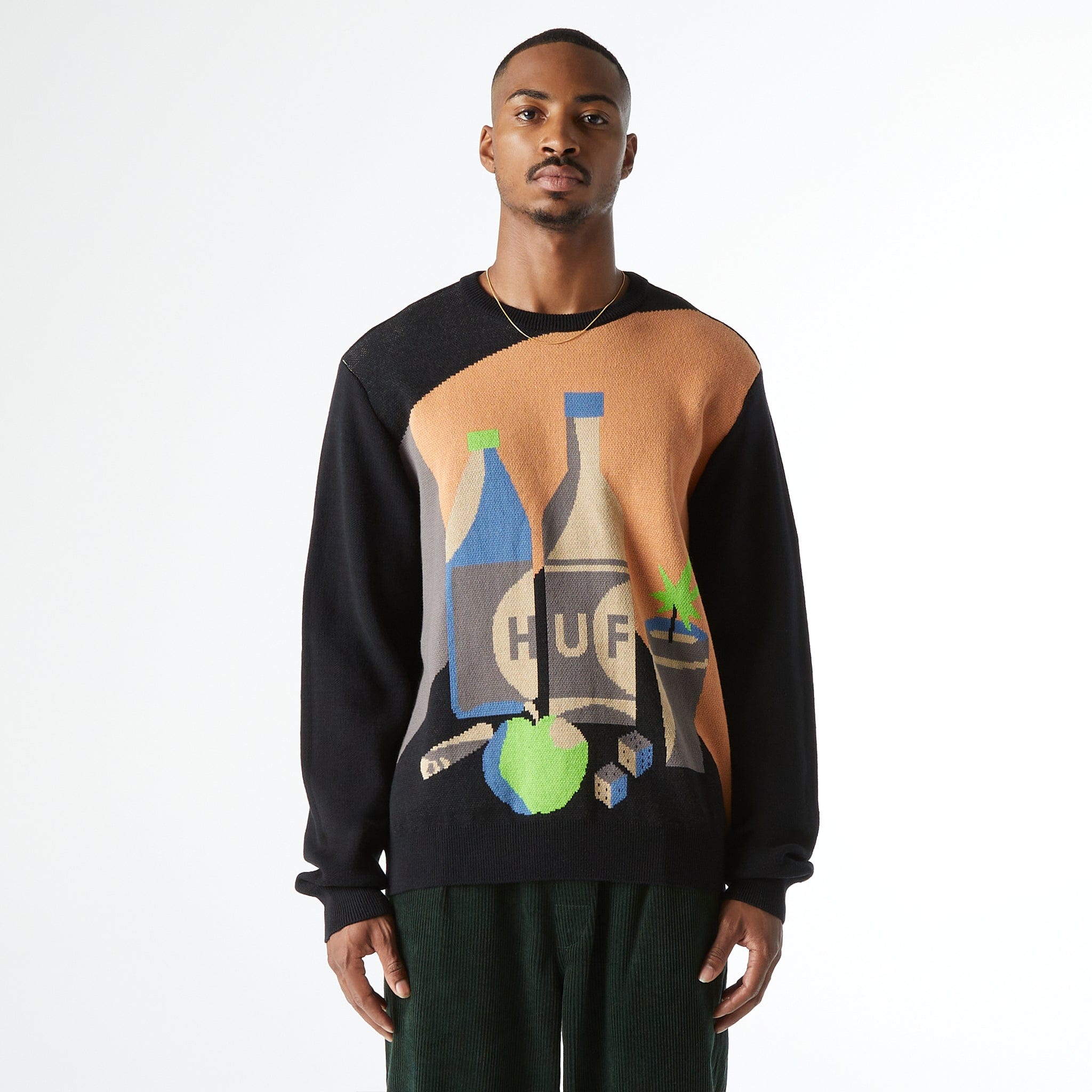 HUF STILL LIFE CREWNECK SWEATER