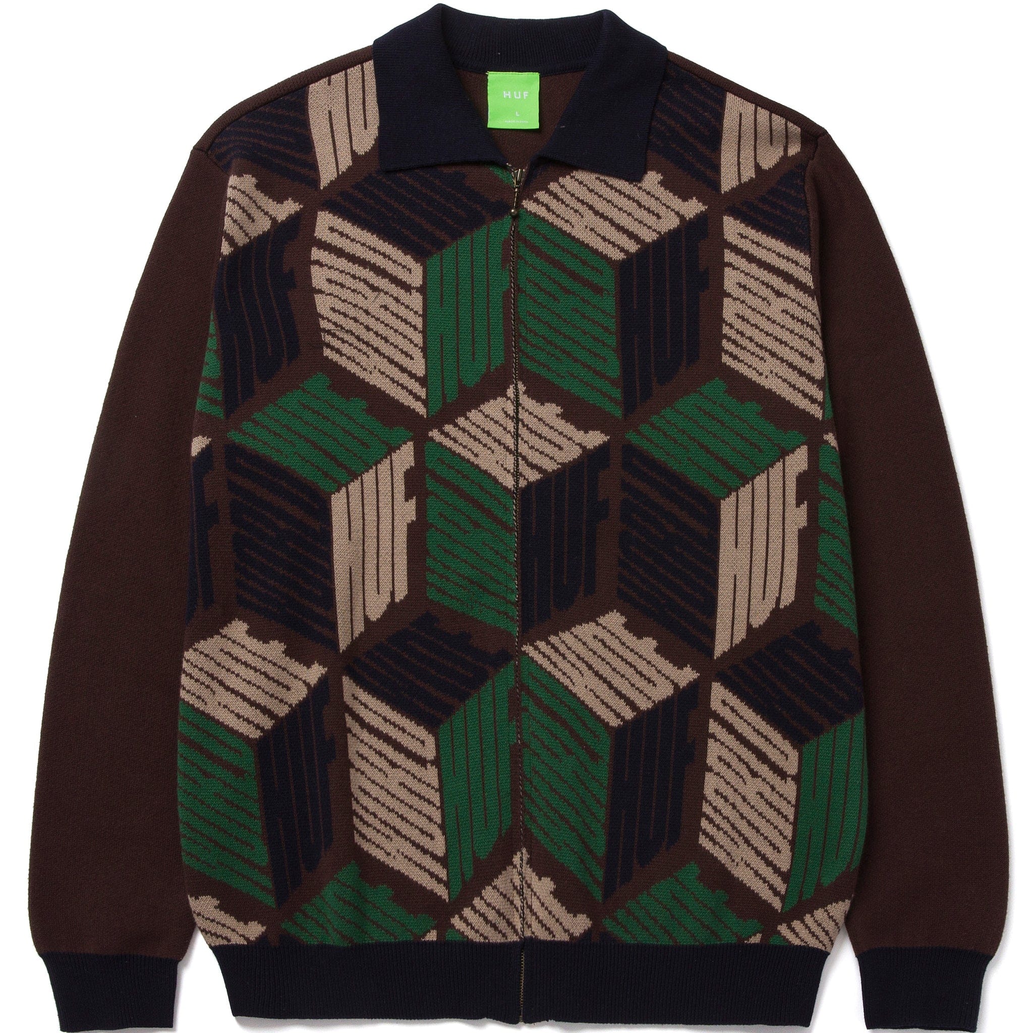 HUF DIMENSIONS ZIP SWEATER