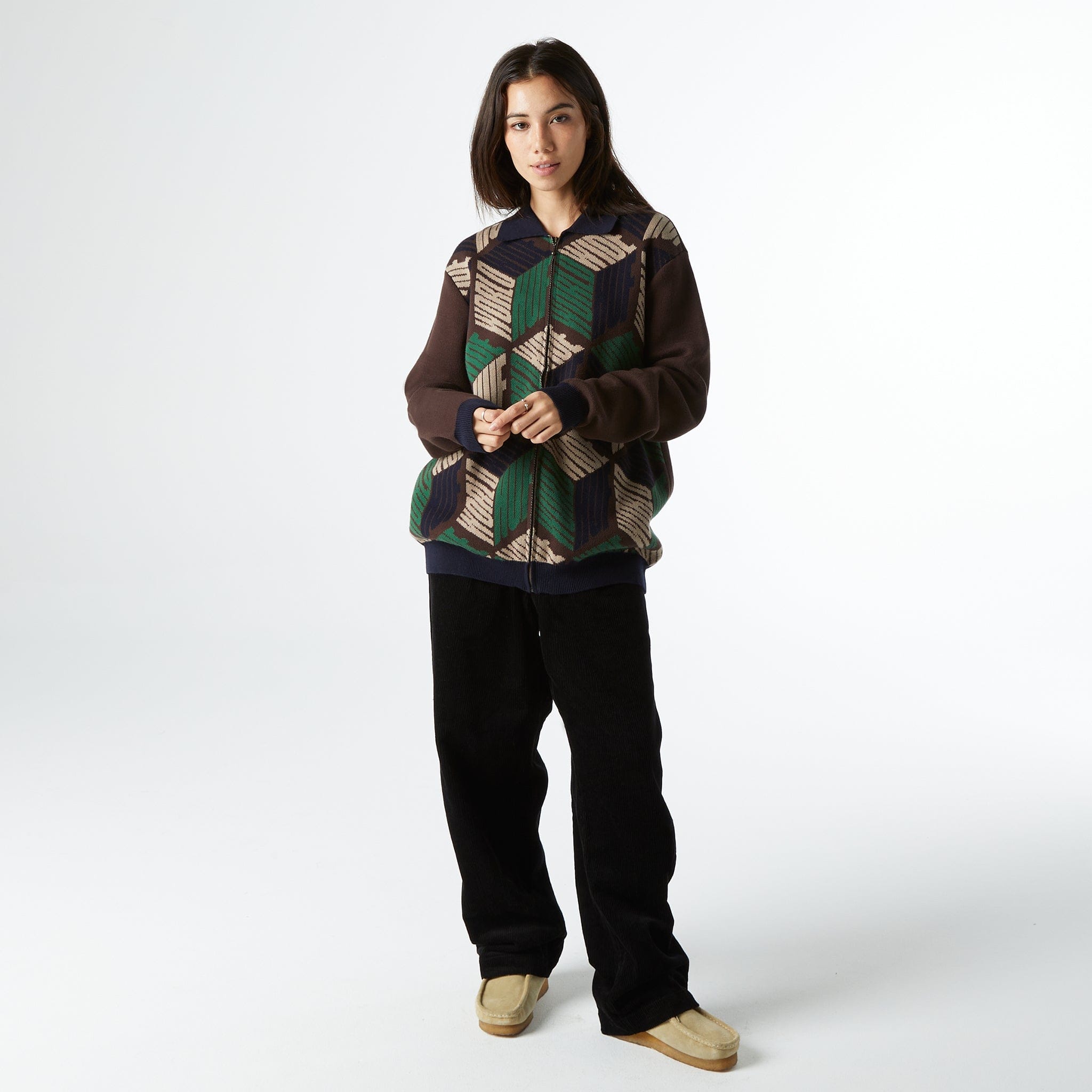HUF DIMENSIONS ZIP SWEATER