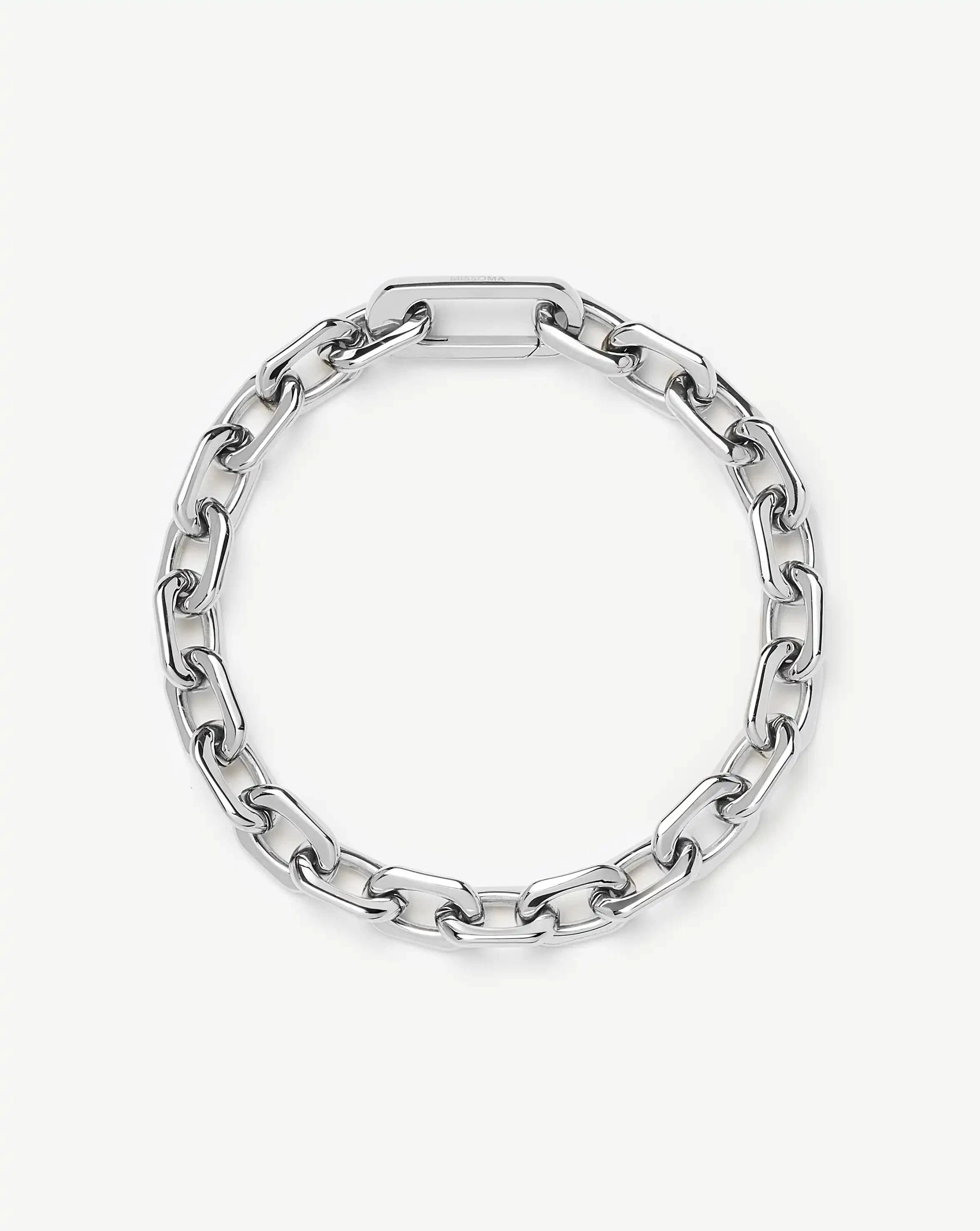 Missoma Square Paperclip Chain Bracelet | Platinum Plated