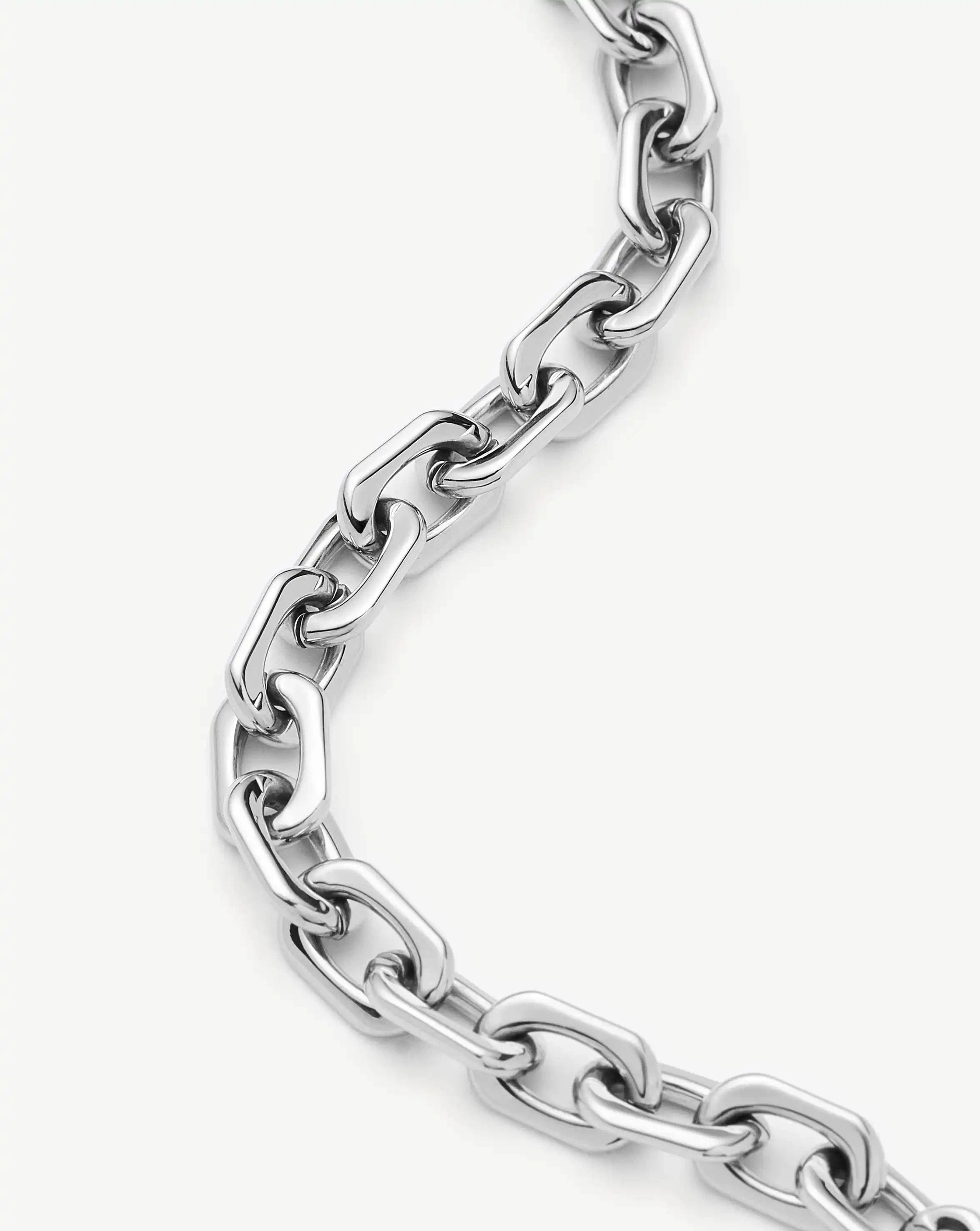 Missoma Square Paperclip Chain Bracelet | Platinum Plated