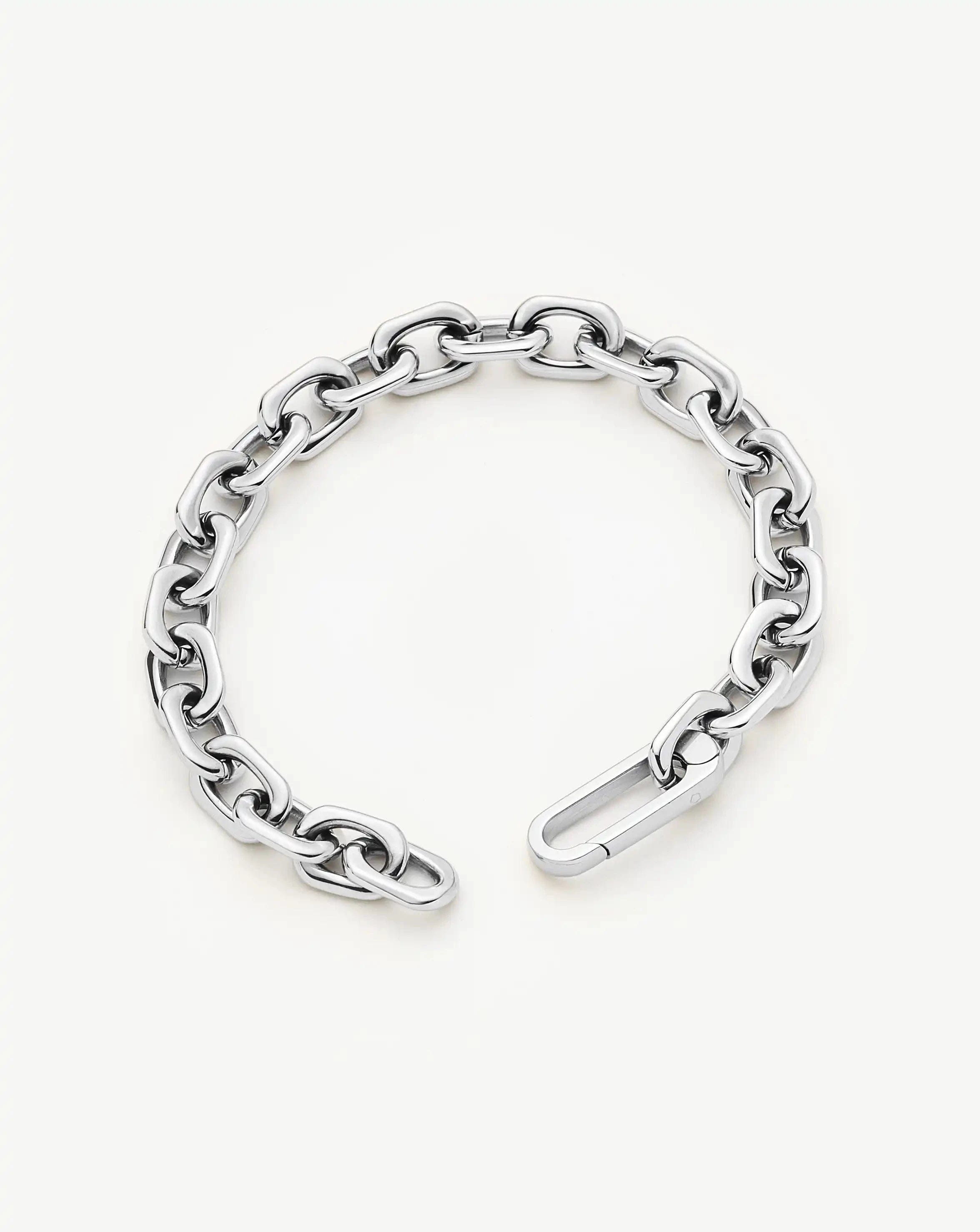 Missoma Square Paperclip Chain Bracelet | Platinum Plated