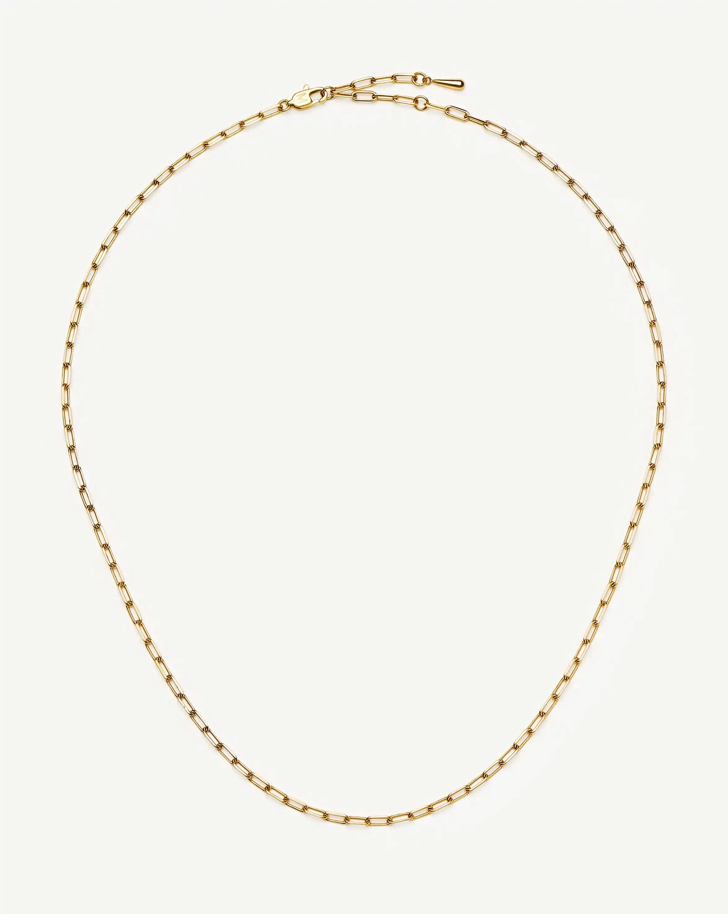 Missoma Mini Paperclip Chain Necklace | 18ct Gold Plated