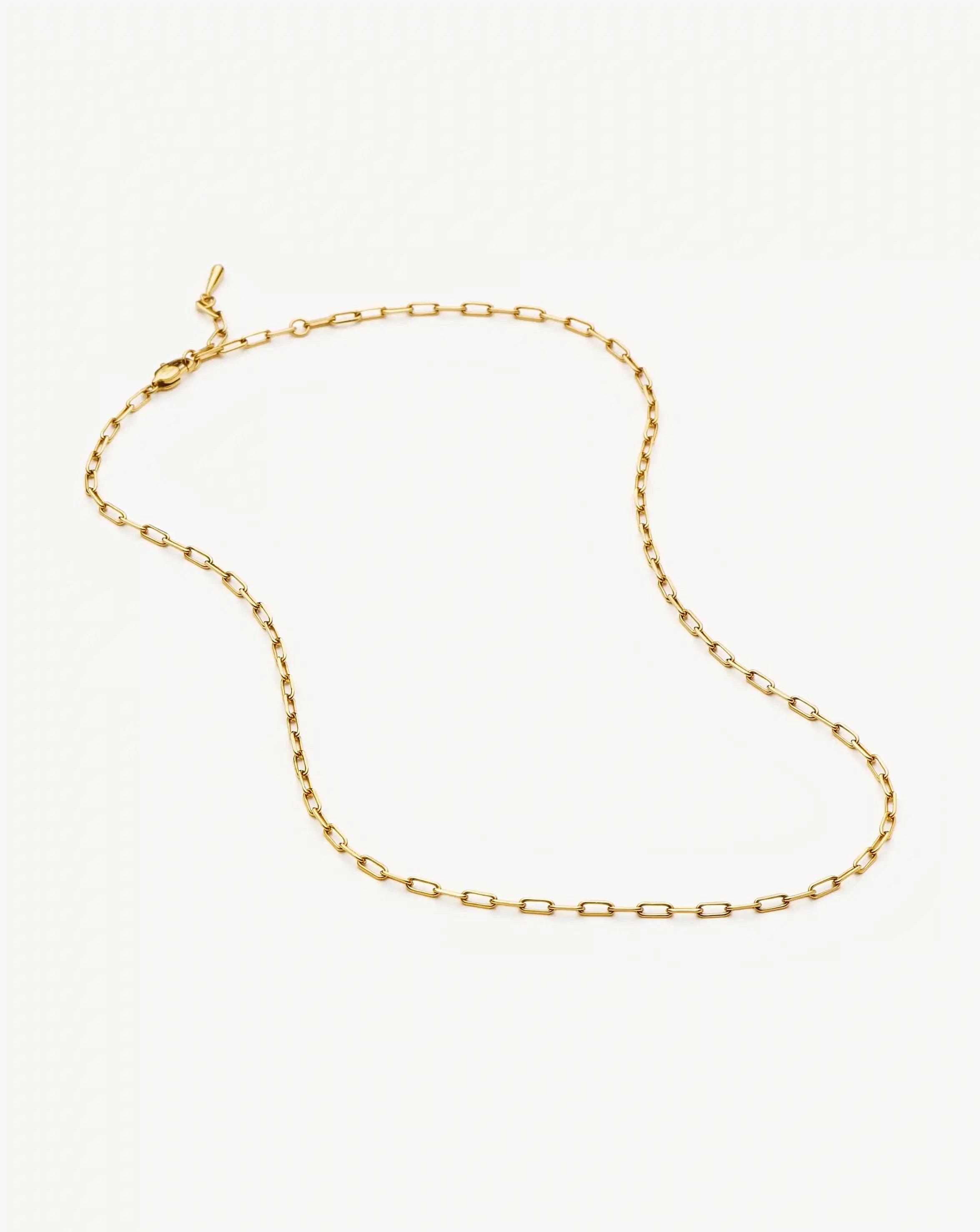 Missoma Mini Paperclip Chain Necklace | 18ct Gold Plated