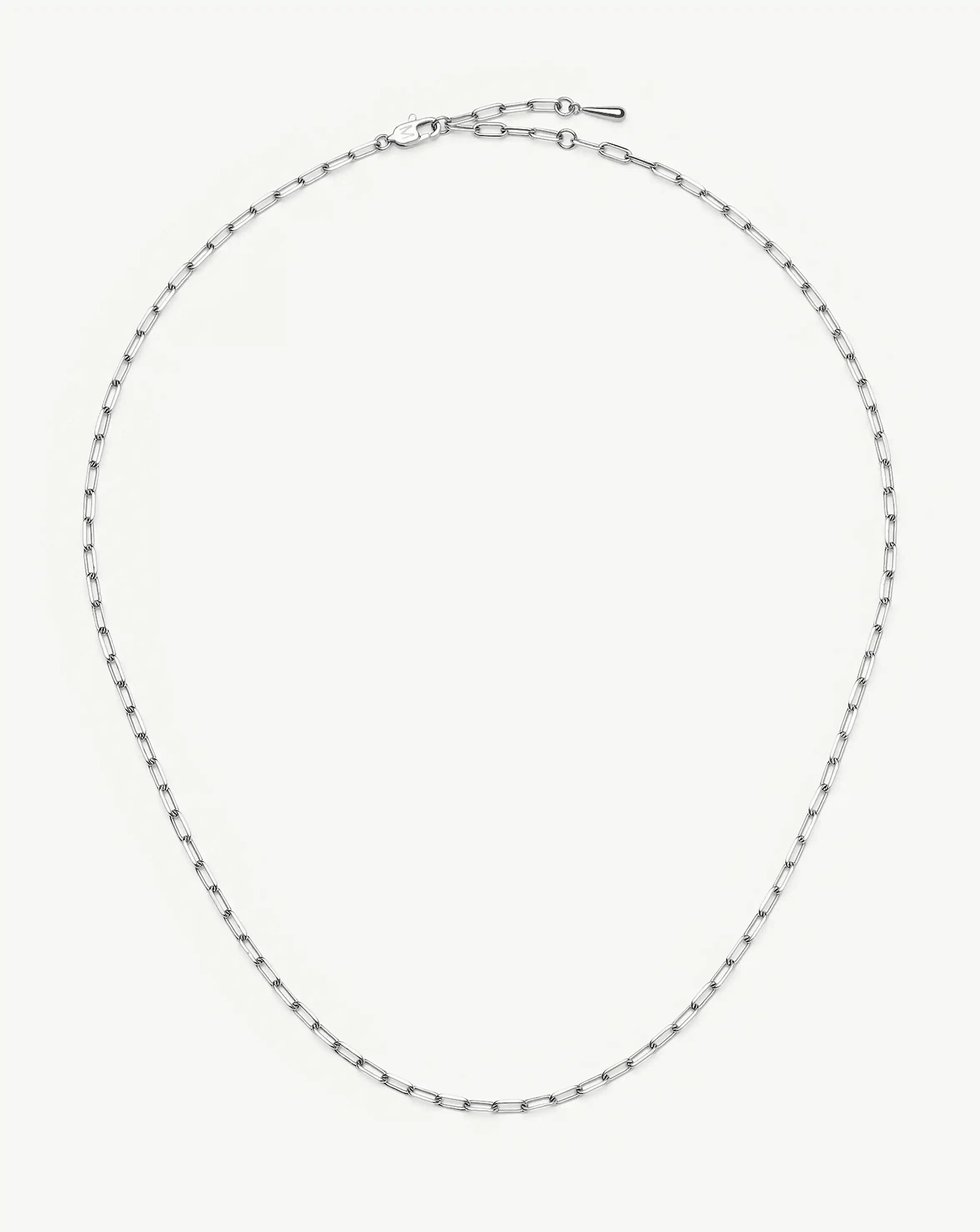 Missoma Mini Paperclip Chain Necklace | Platinum Plated