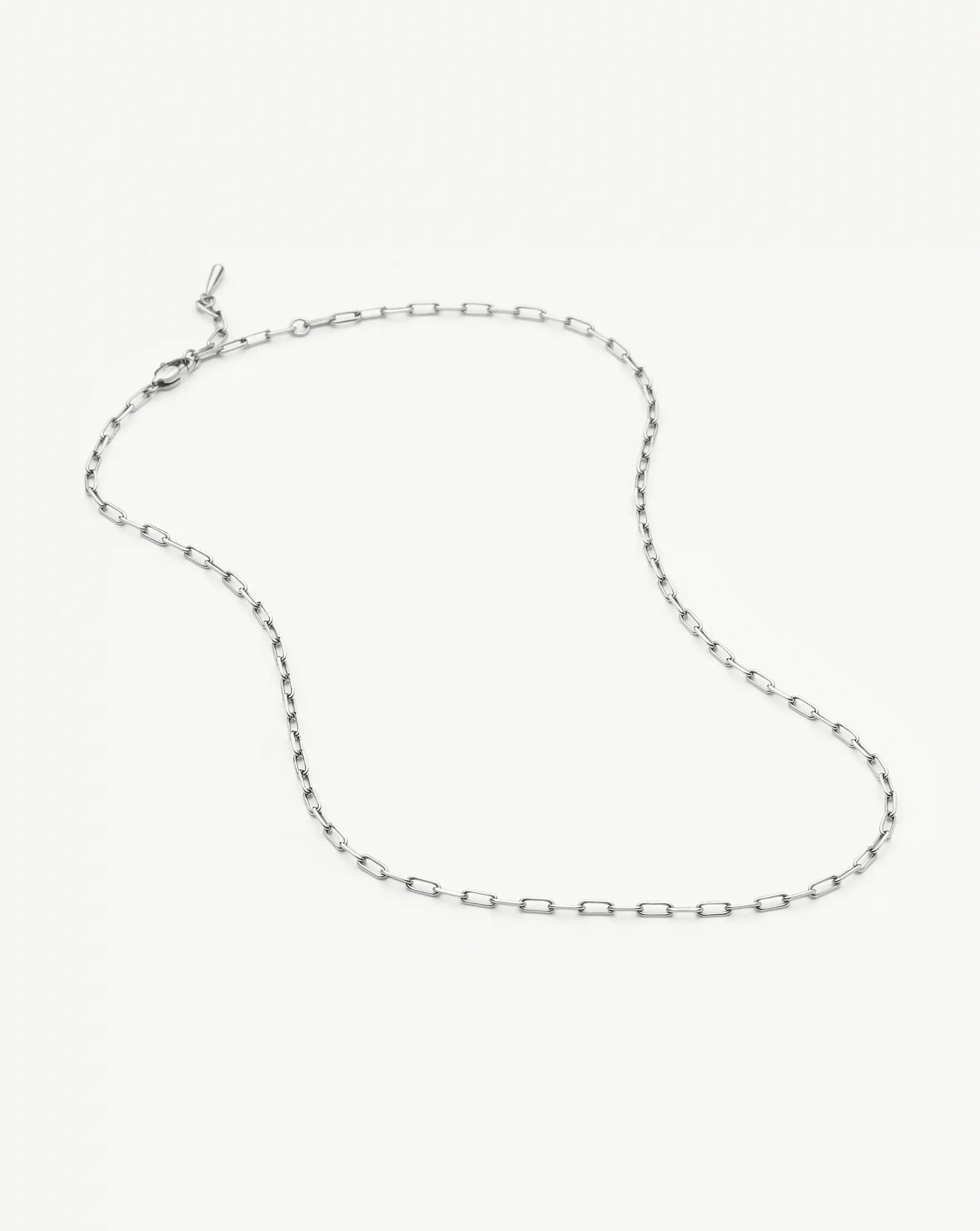 Missoma Mini Paperclip Chain Necklace | Platinum Plated