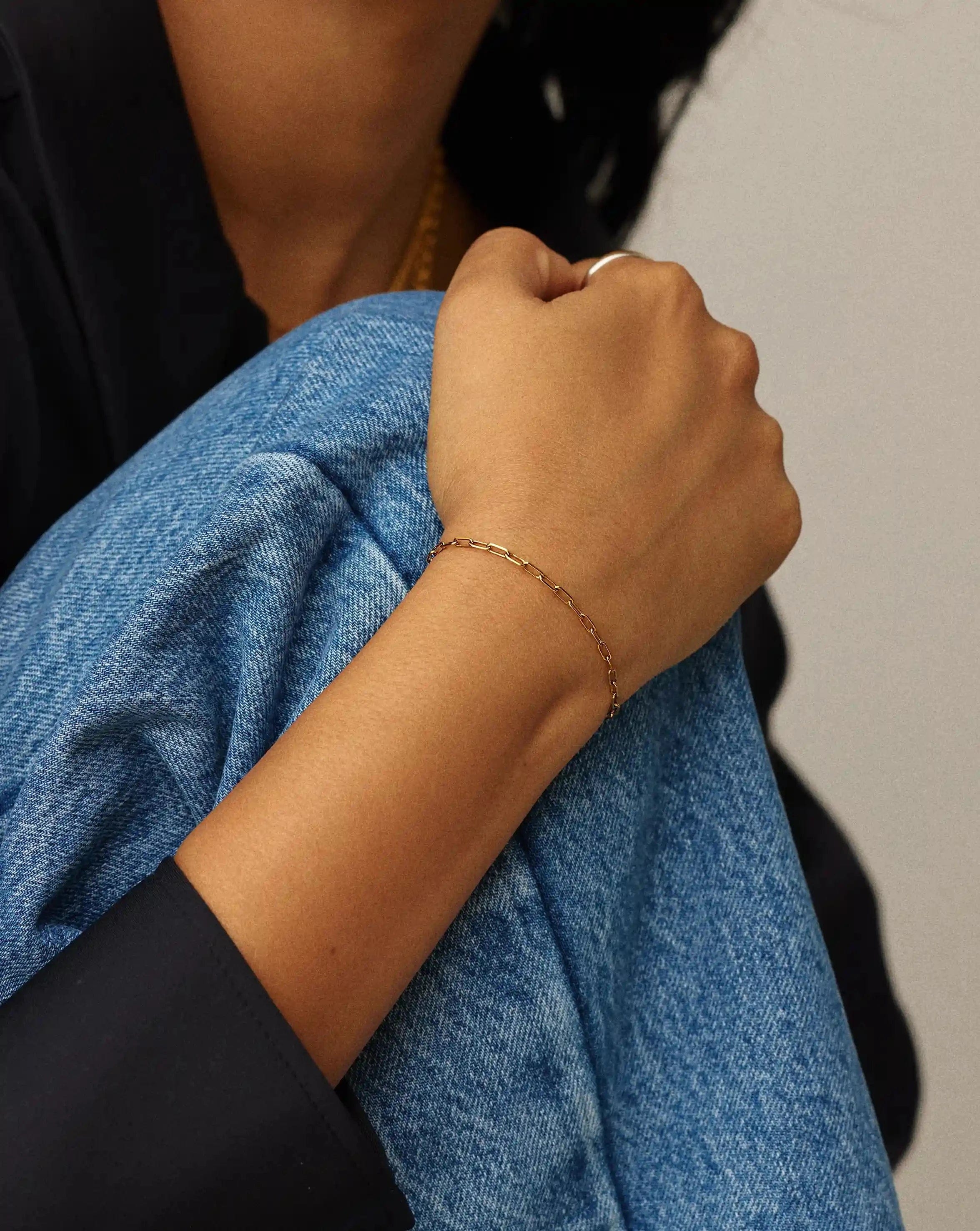 Missoma Mini Paperclip Chain Bracelet | 18ct Gold Plated