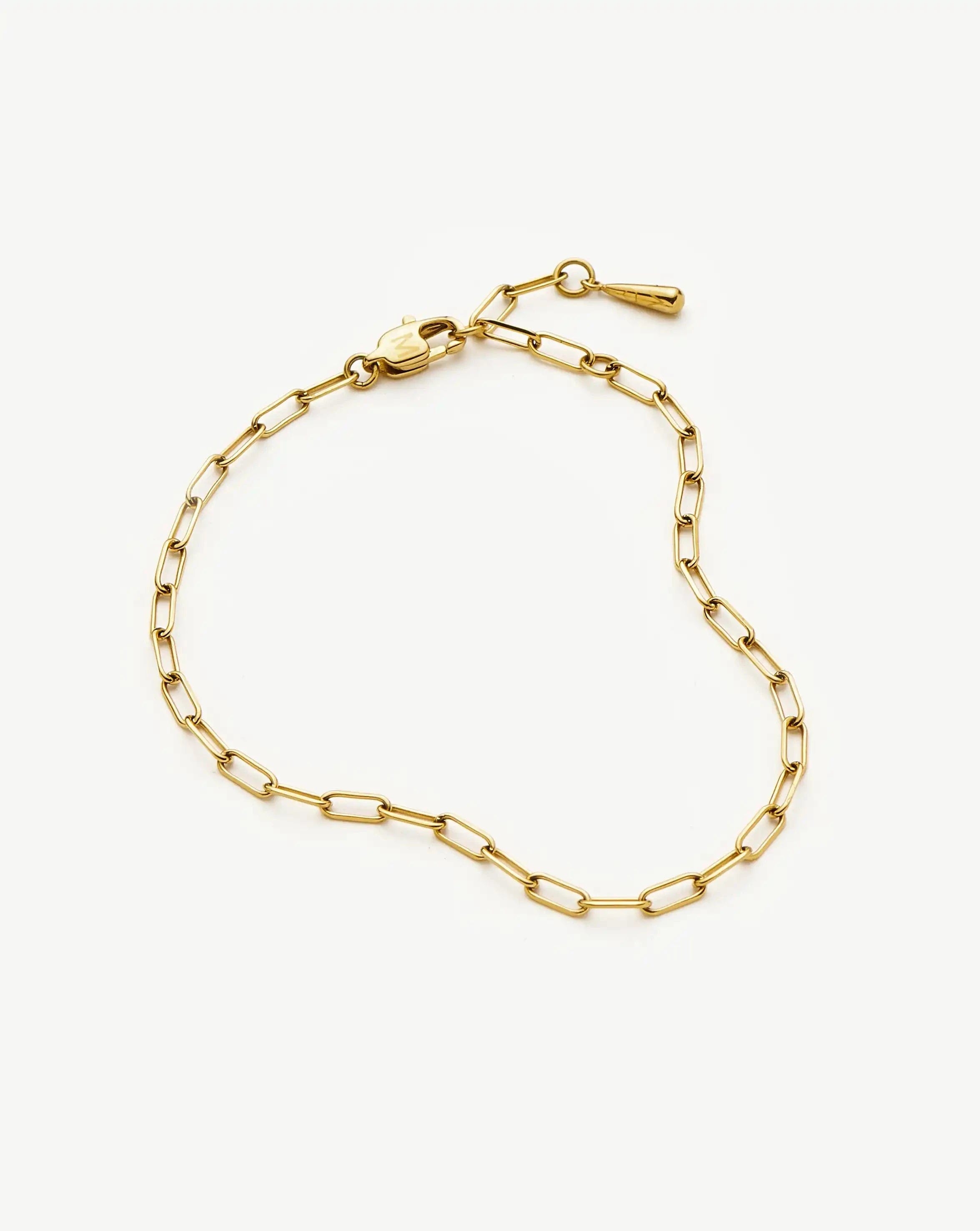 Missoma Mini Paperclip Chain Bracelet | 18ct Gold Plated