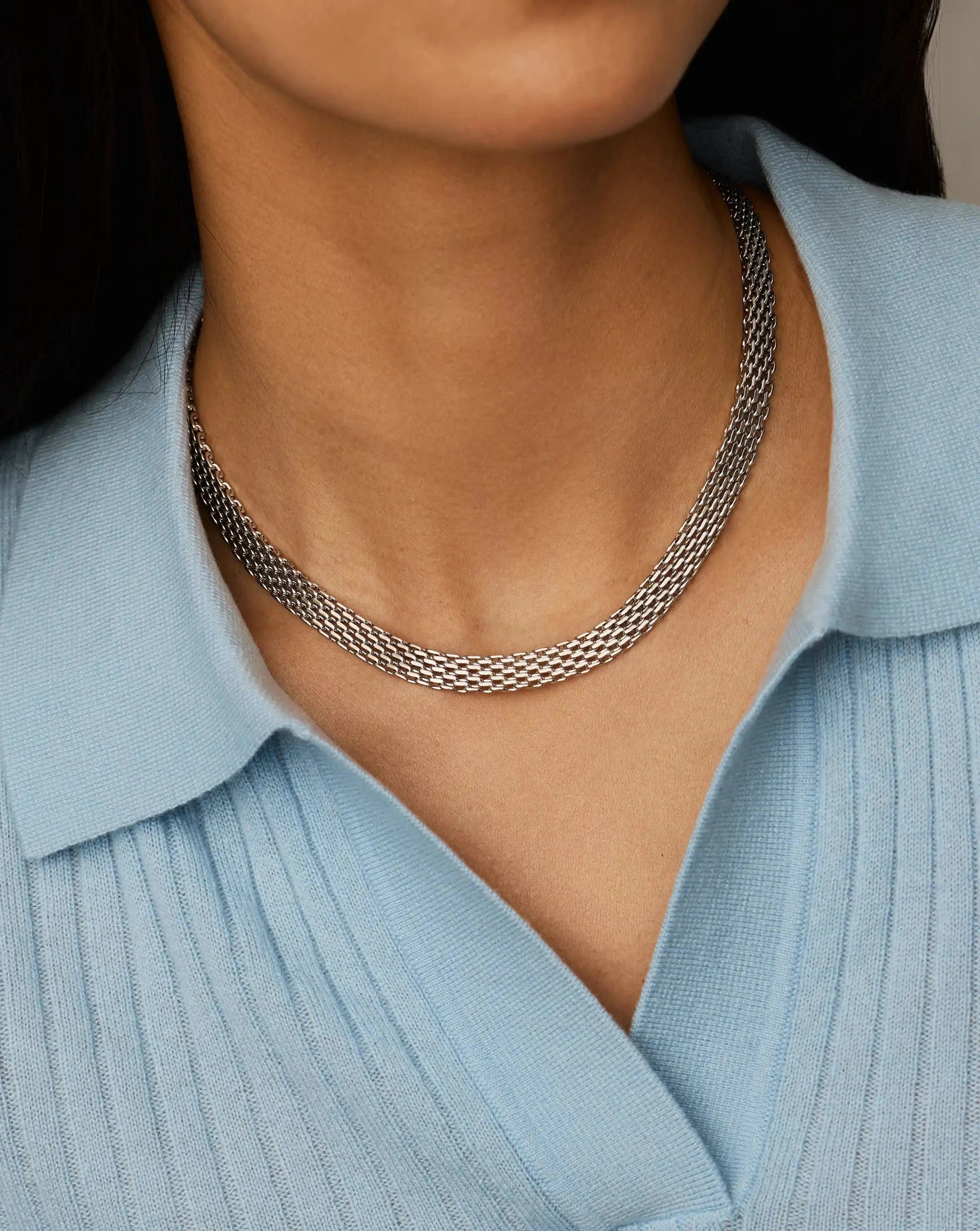 Missoma Heirloom Chain Choker Necklace | Platinum Plated