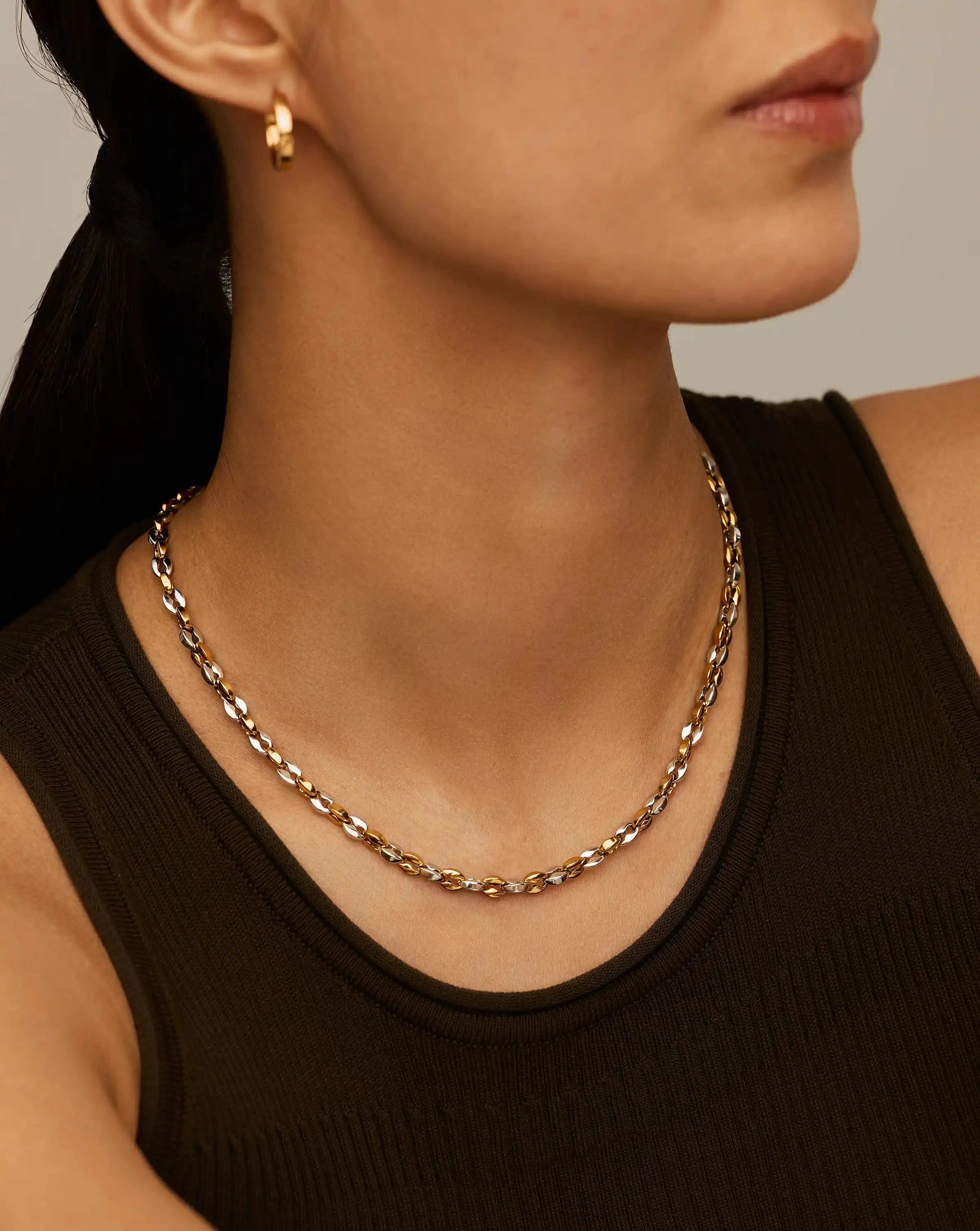 Missoma Mariner Short Chain Necklace | 18ct Gold Plated/Platinum Plated