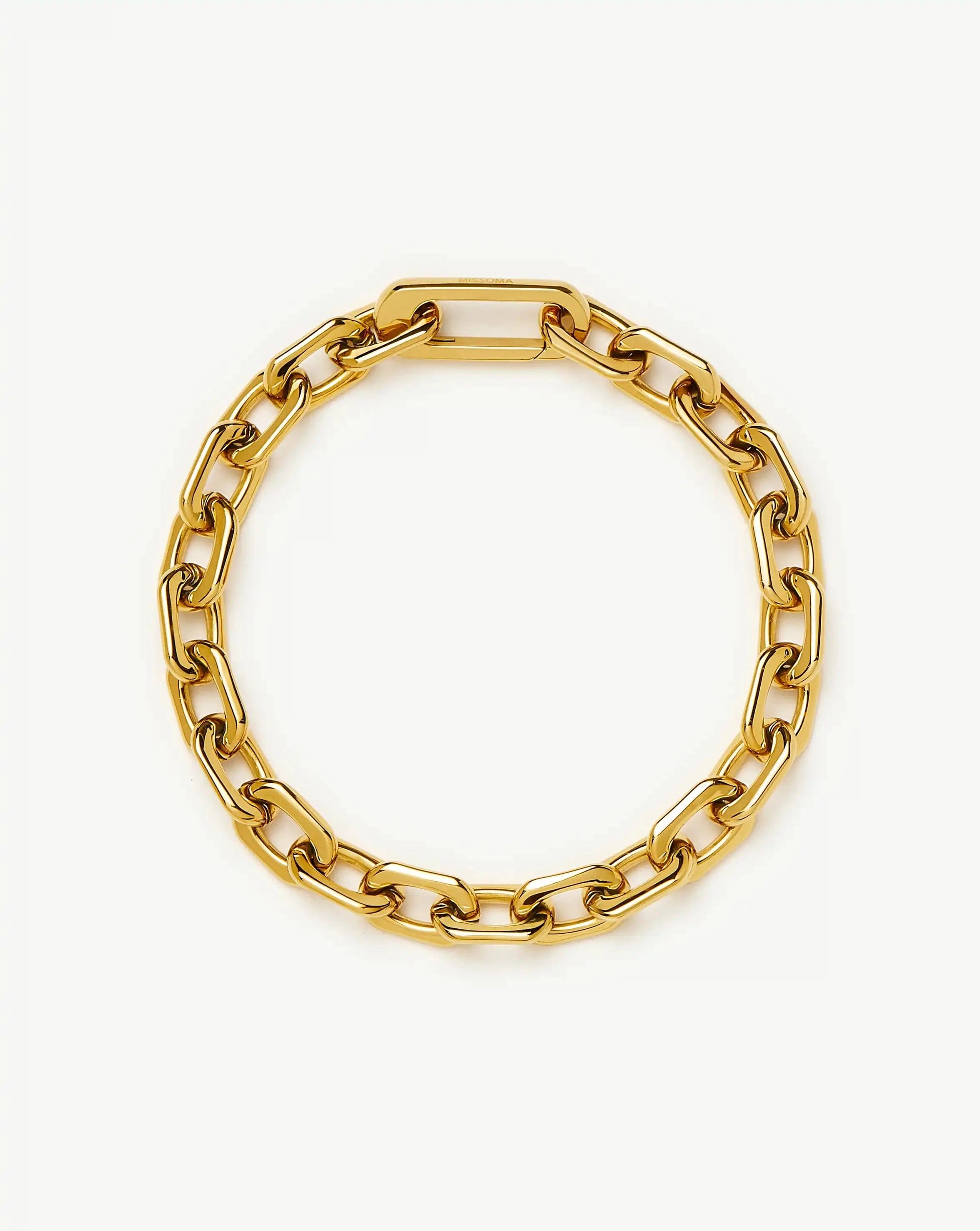 Missoma Square Paperclip Chain Bracelet | 18ct Gold Plated