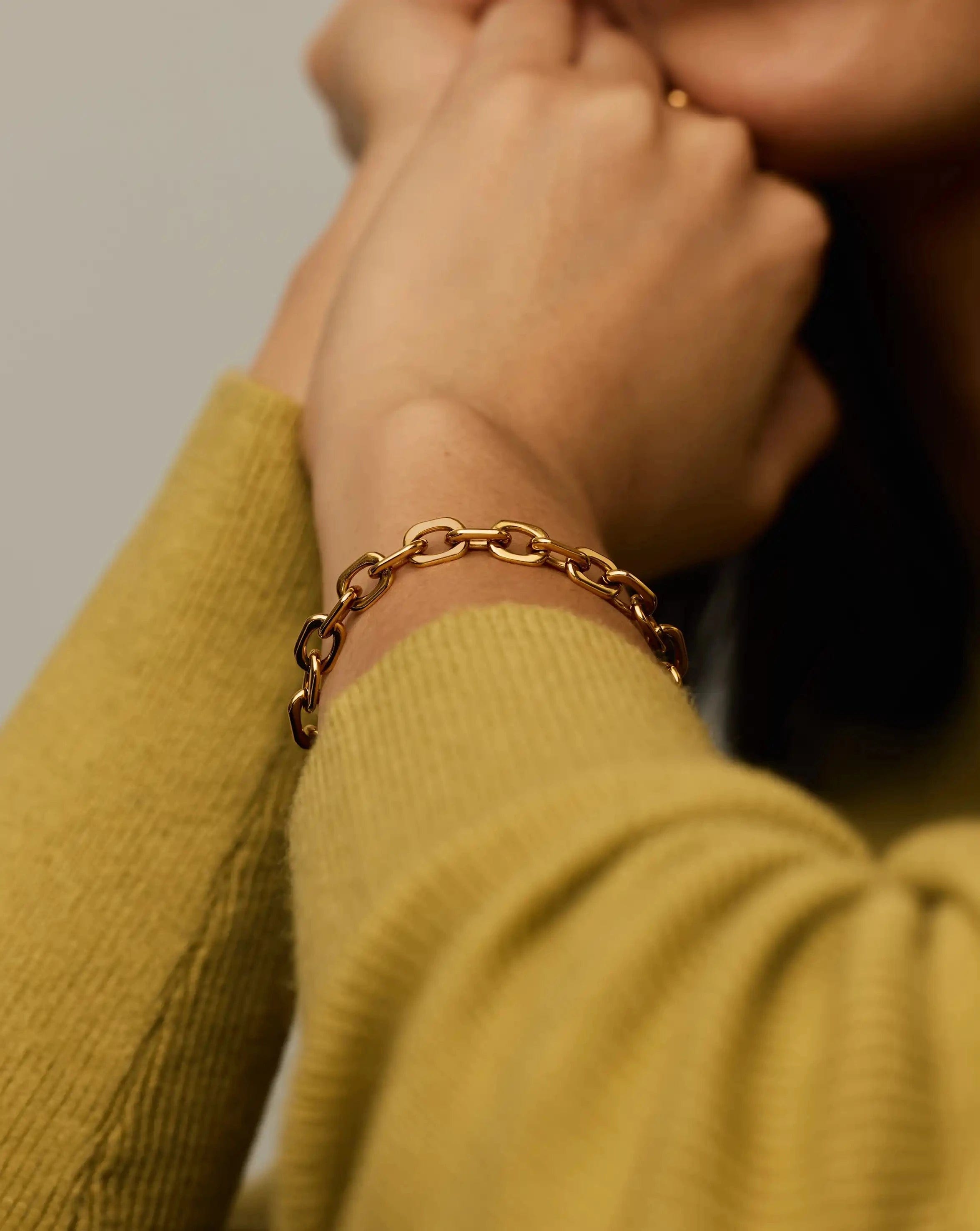Missoma Square Paperclip Chain Bracelet | 18ct Gold Plated