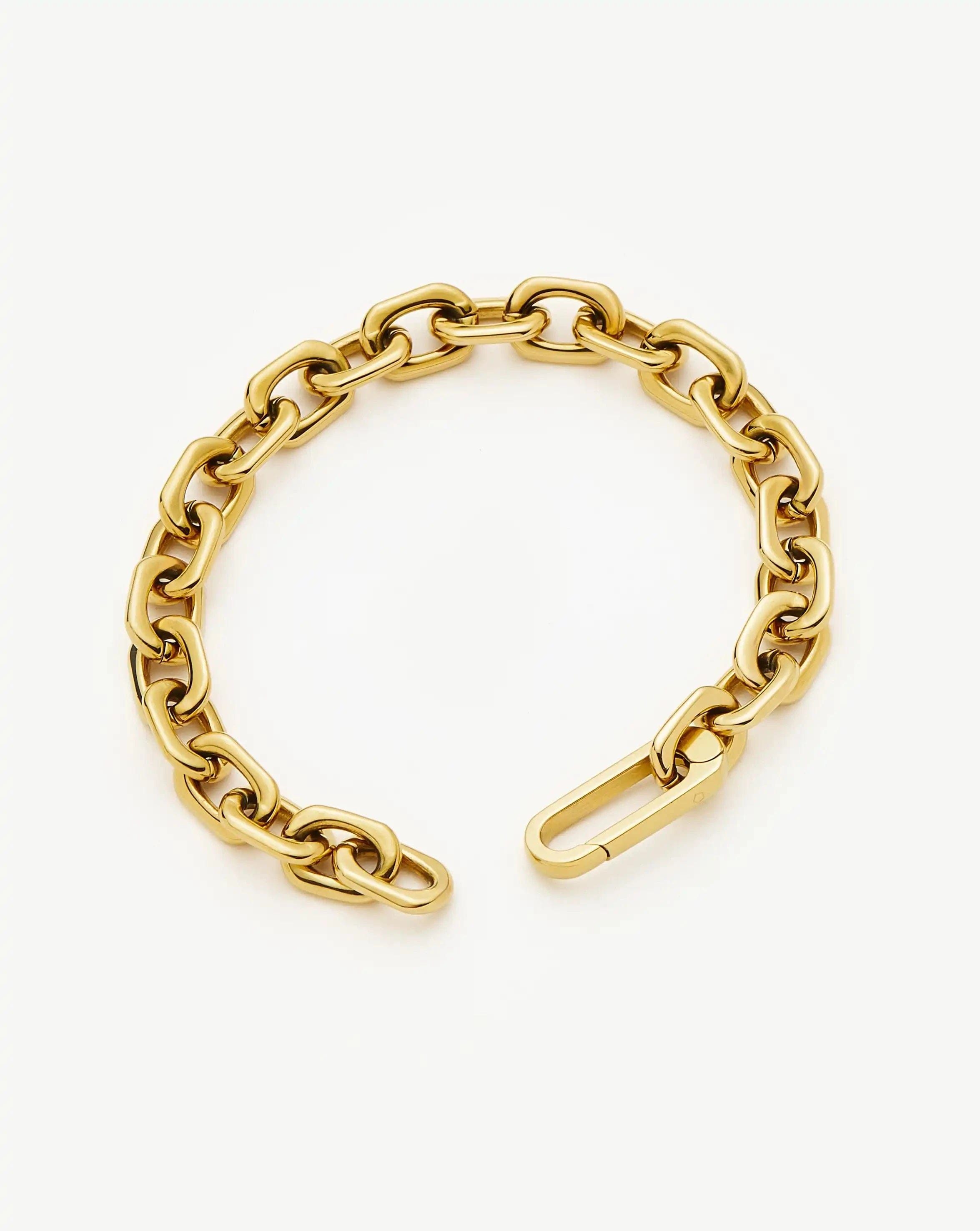 Missoma Square Paperclip Chain Bracelet | 18ct Gold Plated