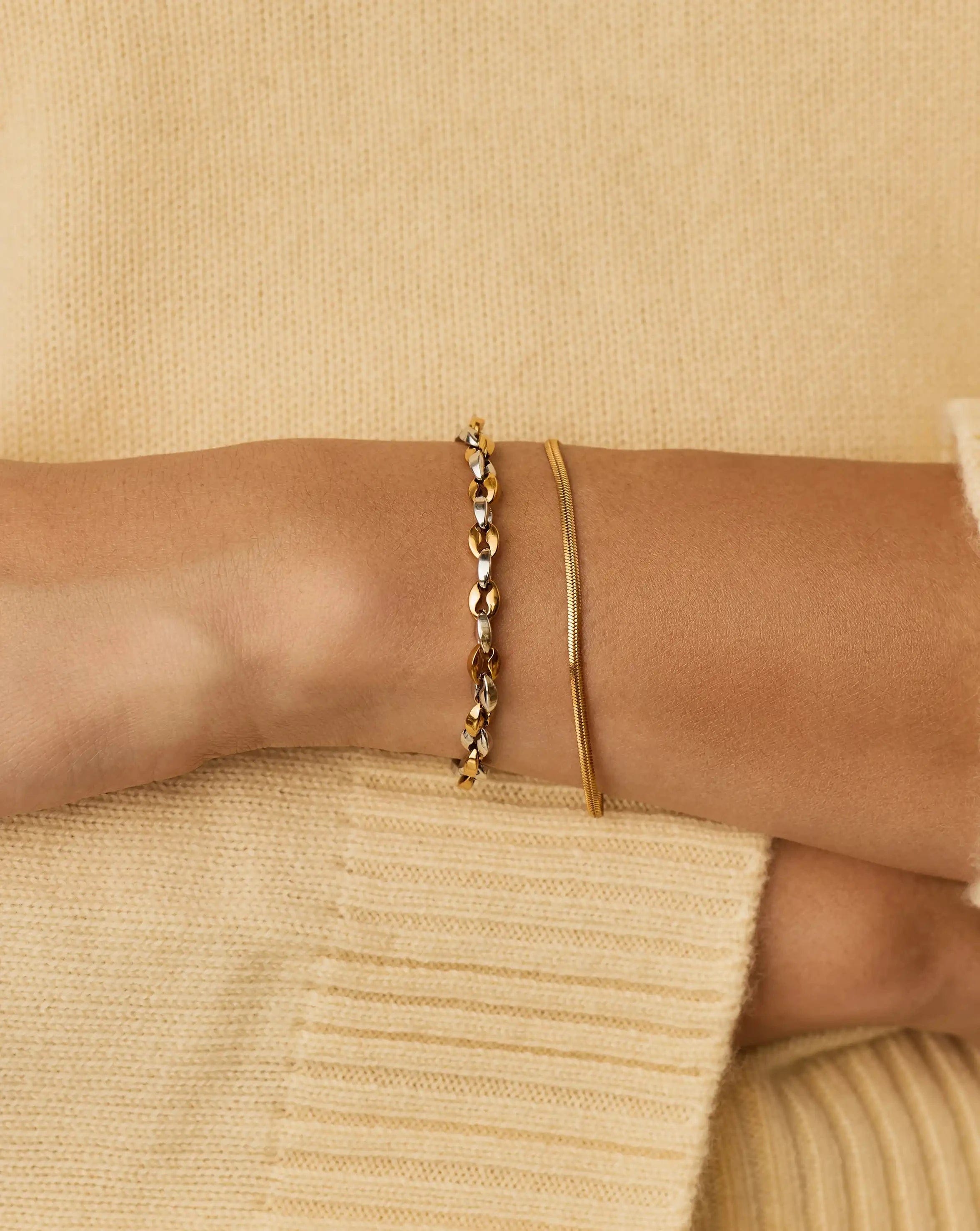 Missoma Mariner Chain Bracelet | 18ct Gold Plated/Platinum Plated
