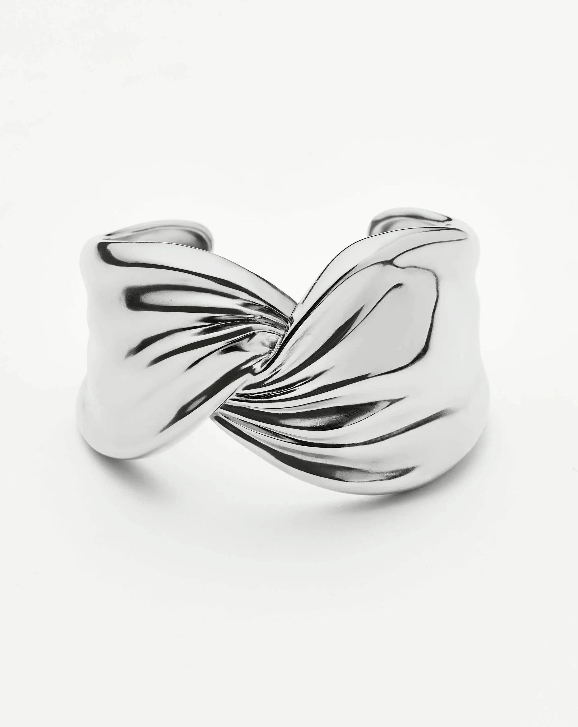 Missoma MARKGONG Draped Statement Cuff | Silver Plated