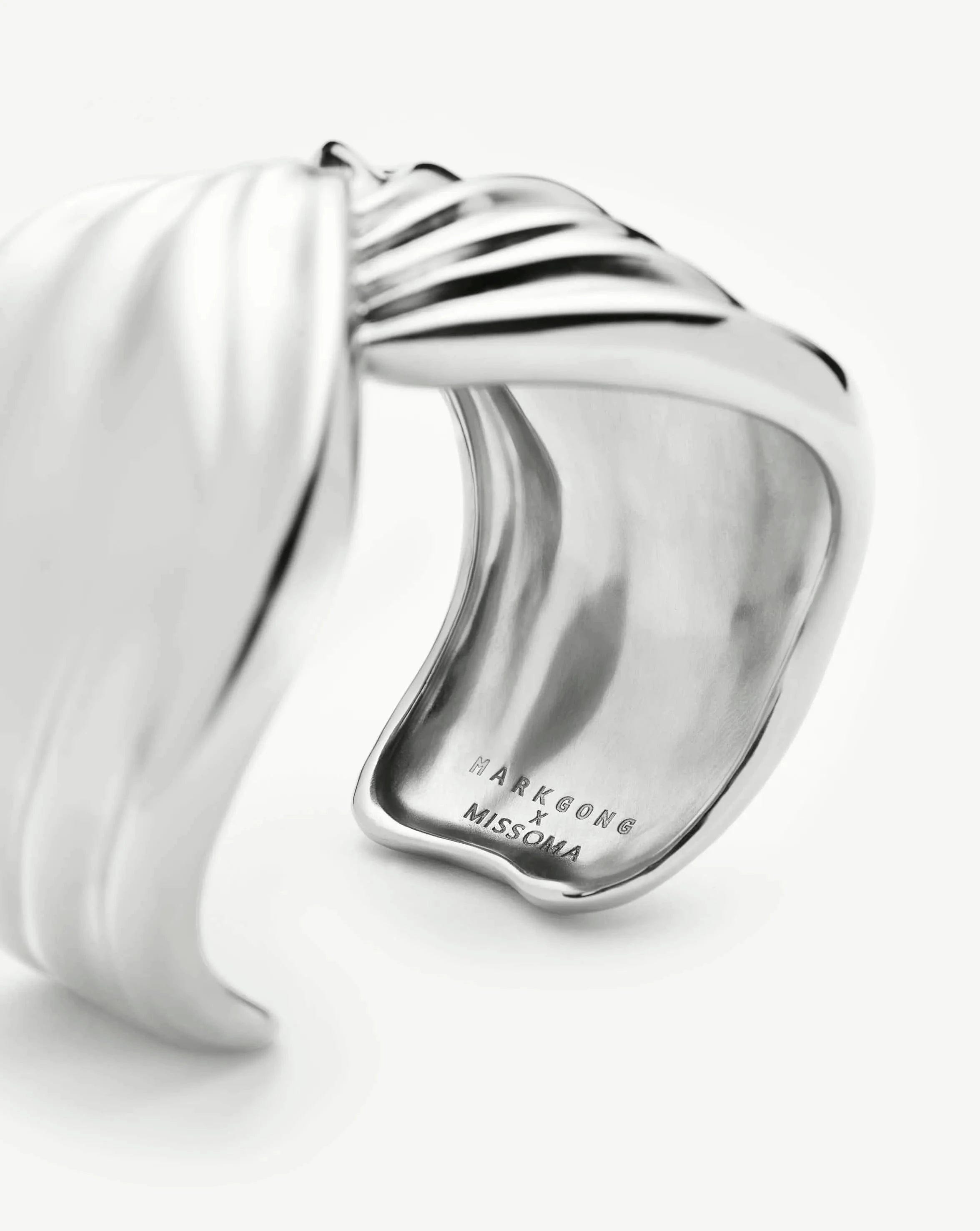 Missoma MARKGONG Draped Statement Cuff | Silver Plated