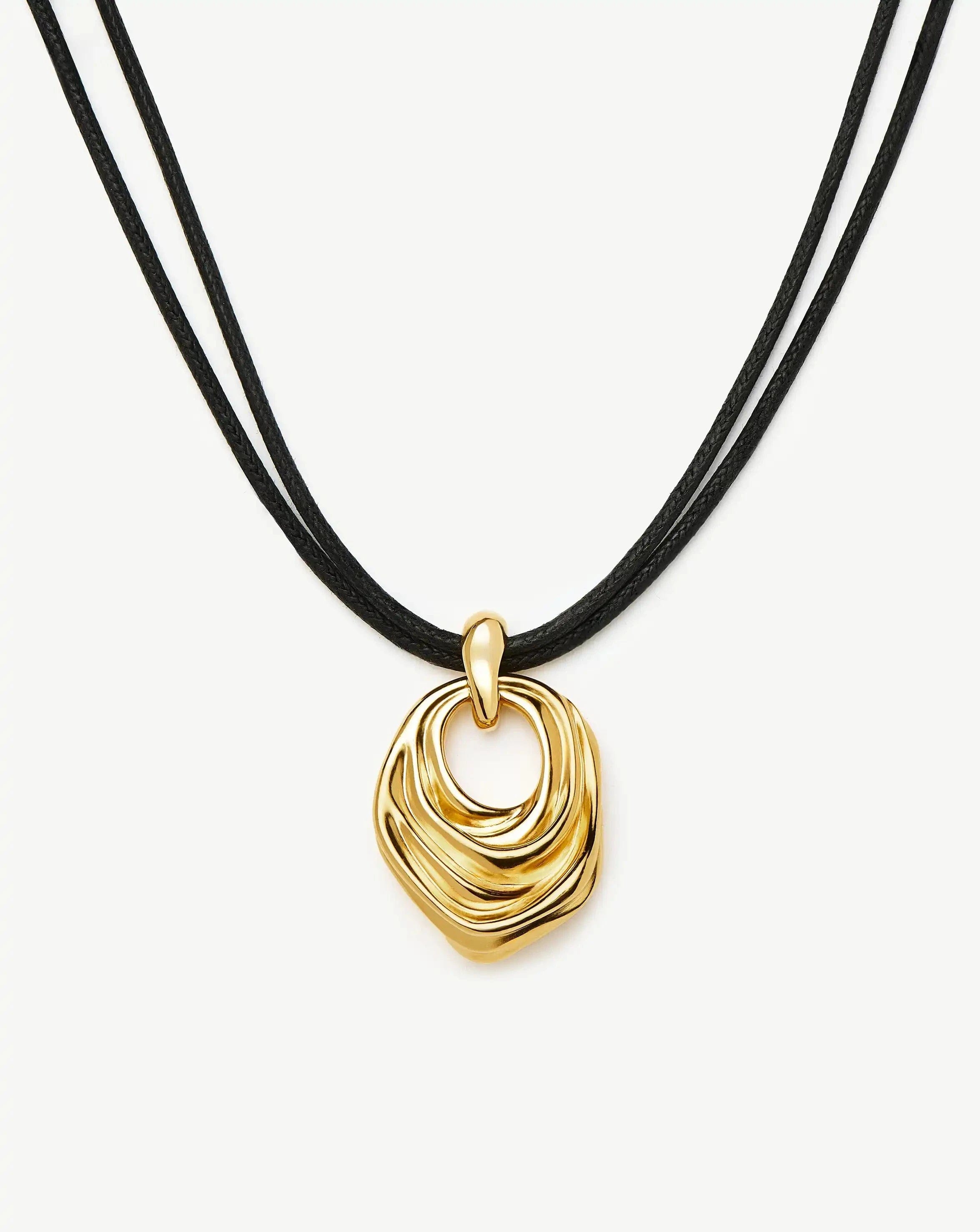 Missoma MARKGONG Draped Statement Cord Necklace | 18ct Gold Plated