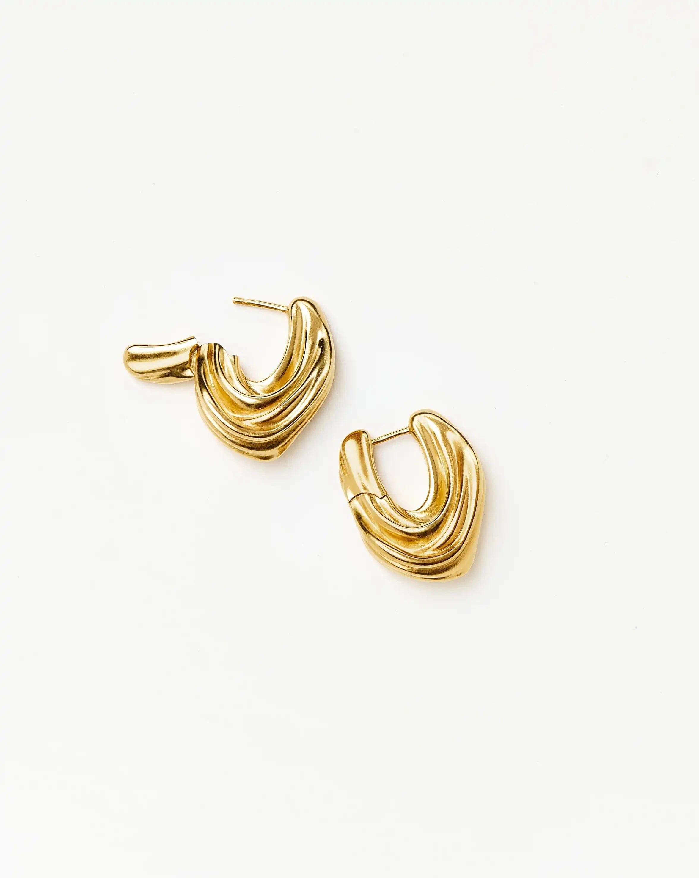 Missoma MARKGONG Draped Hoop Earrings | 18ct Gold Plated