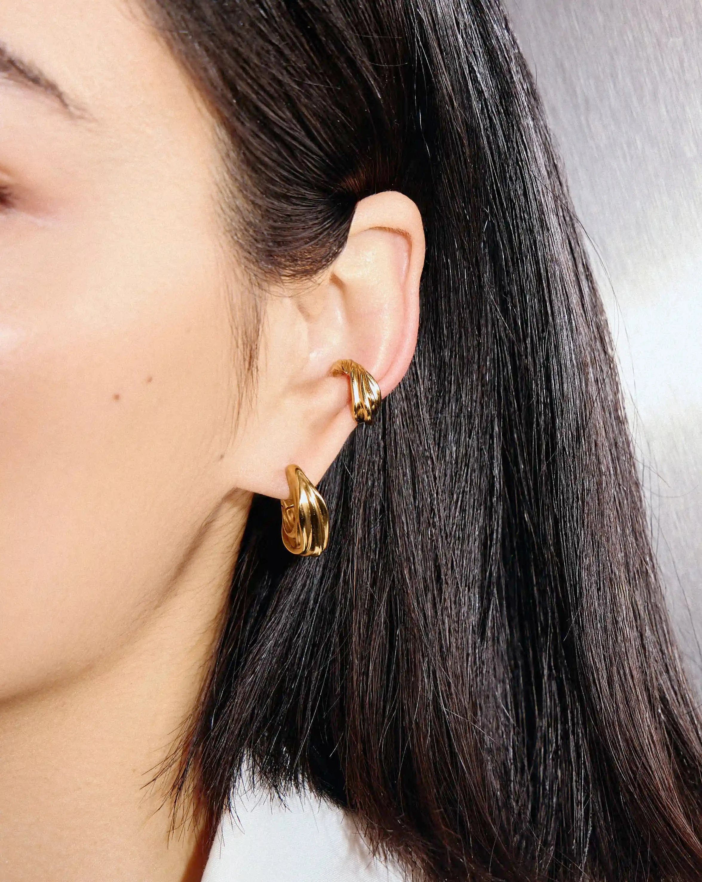Missoma MARKGONG Draped Ear Cuff | 18ct Gold Plated