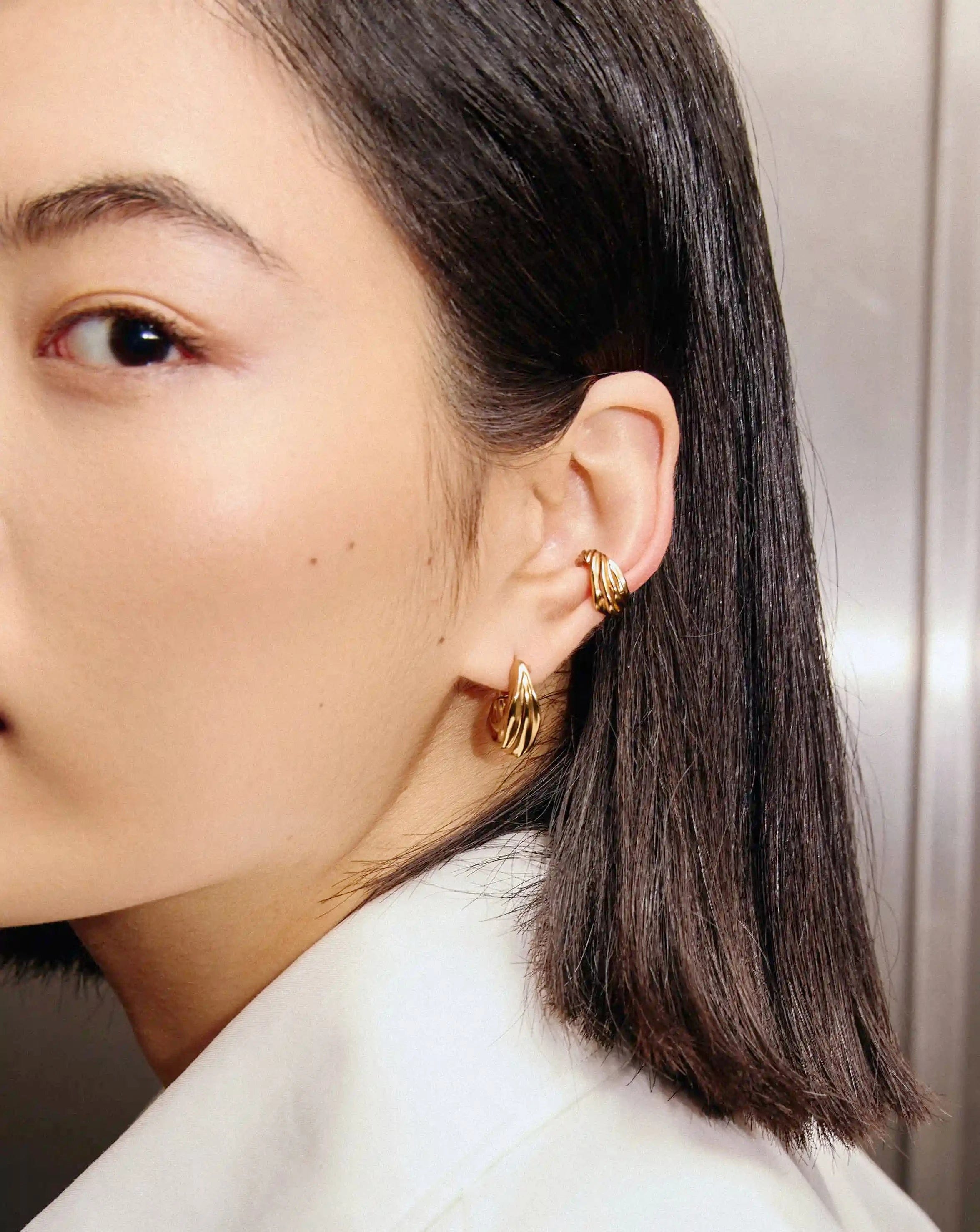 Missoma MARKGONG Draped Ear Cuff | 18ct Gold Plated